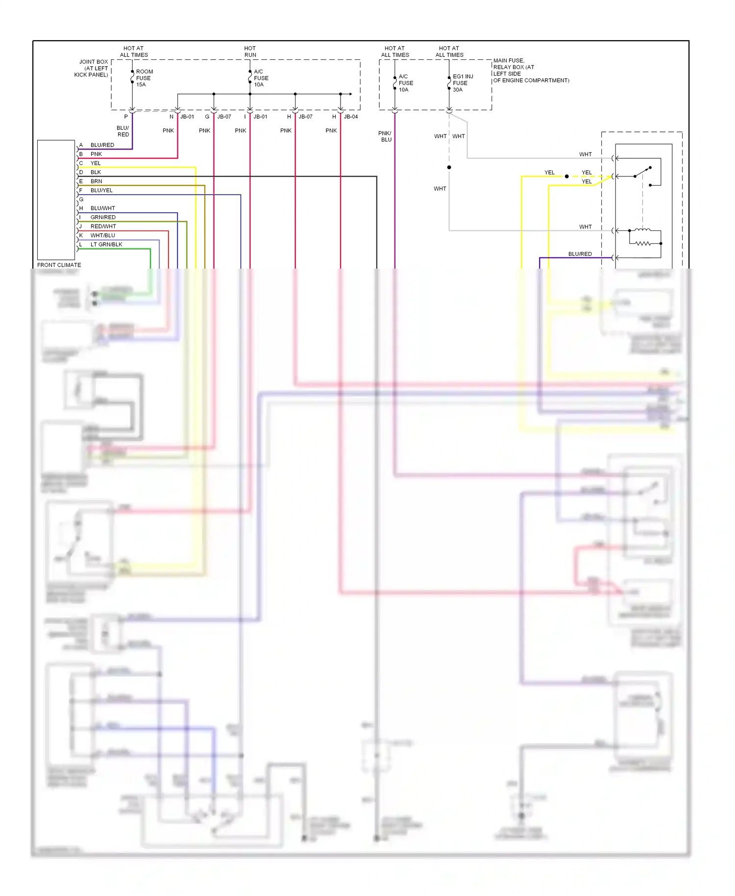 Mazda MPV II facelift (2003-2006) thermal protector wiring diagram  (1 of 1)