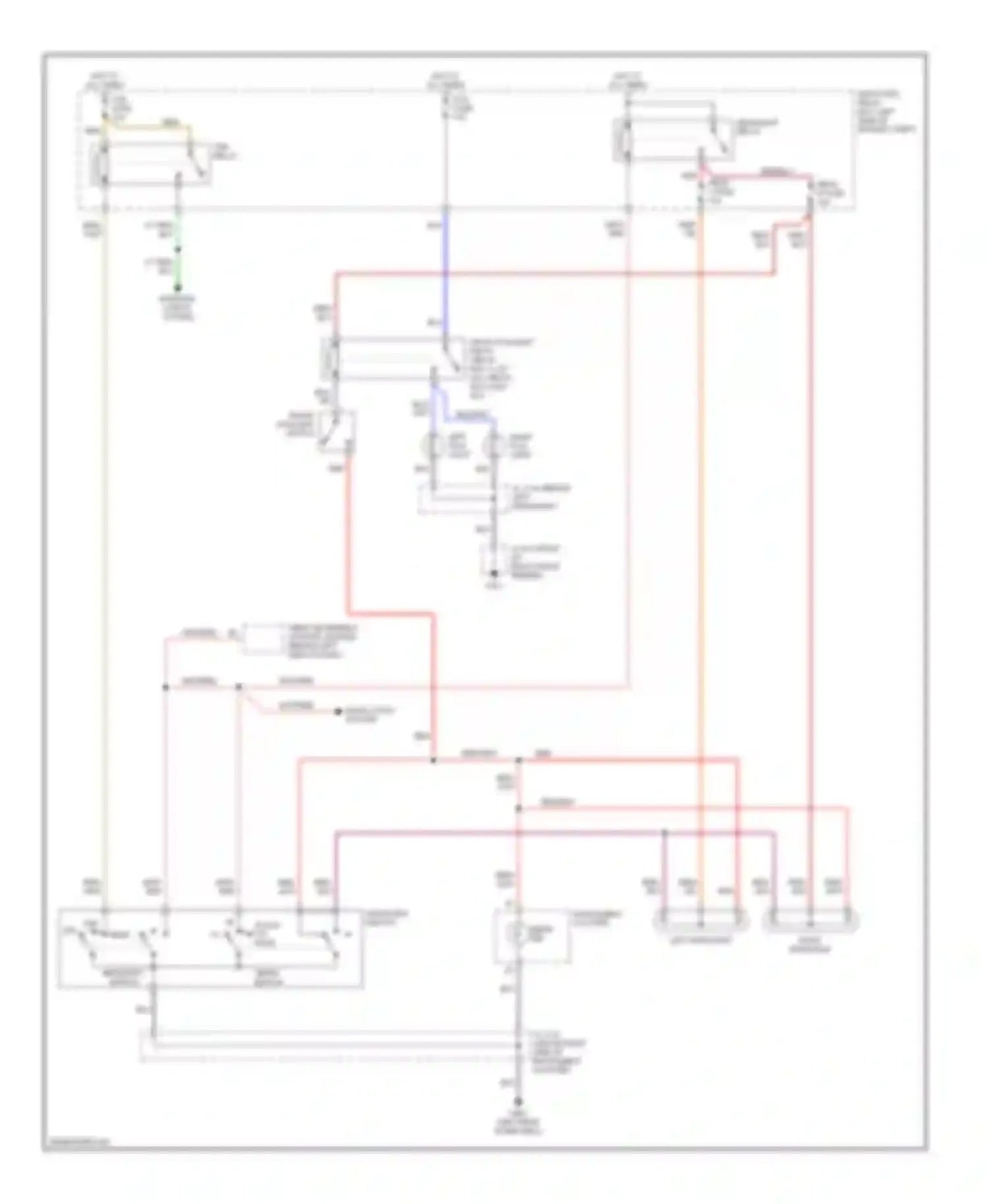 MPV Mazda II (1999-2003): Headlight circuit, without drl