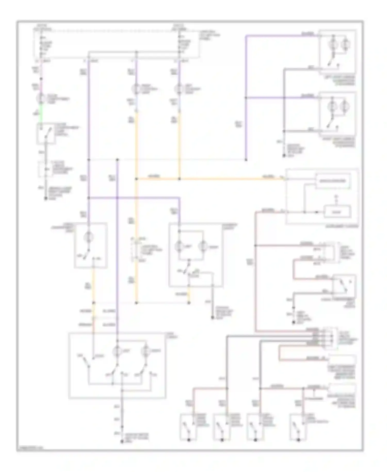 MPV Mazda II (1999-2003): Courtesy lamps circuit