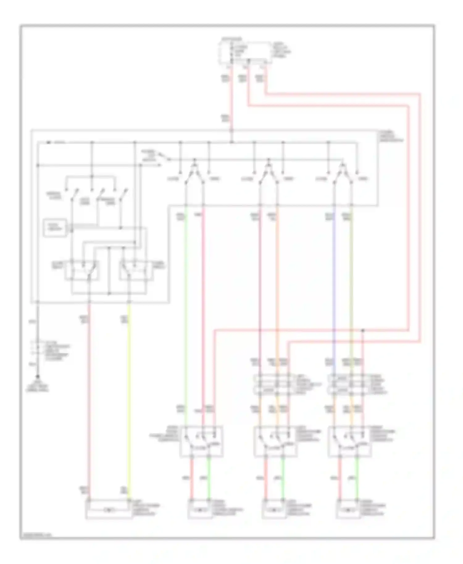 MPV Mazda II (1999-2003): Power window circuit