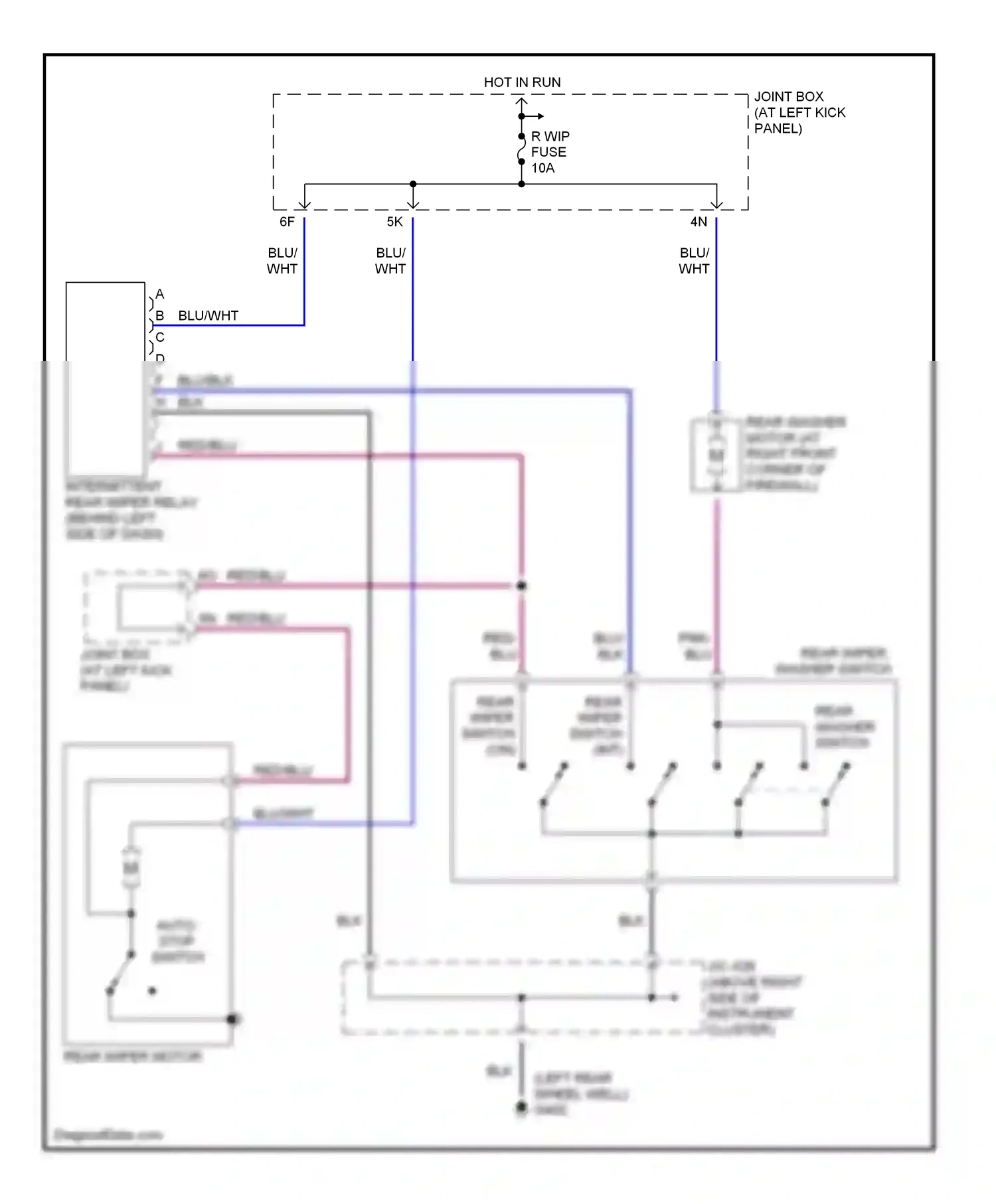 Mazda MPV II (1999-2003) blu wiring diagram  (32 of 33)