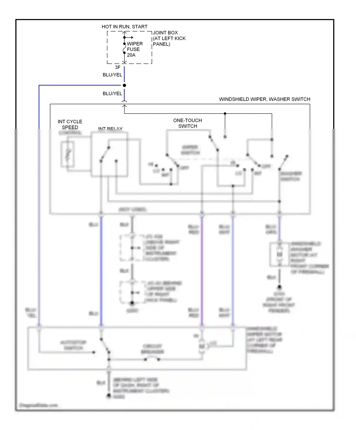 Mazda MPV II (1999-2003) blu wiring diagram  (31 of 33)