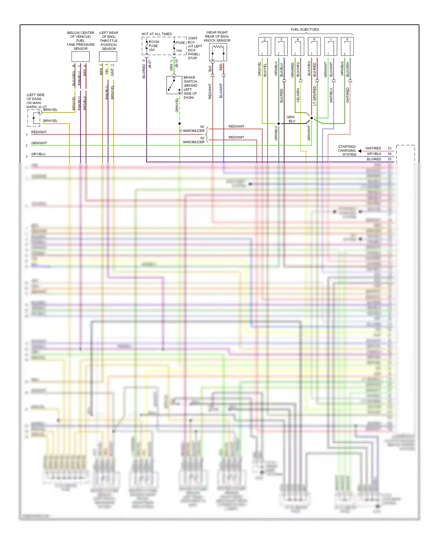 Mazda MPV II (1999-2003) blu/red wiring diagram  (10 of 19)