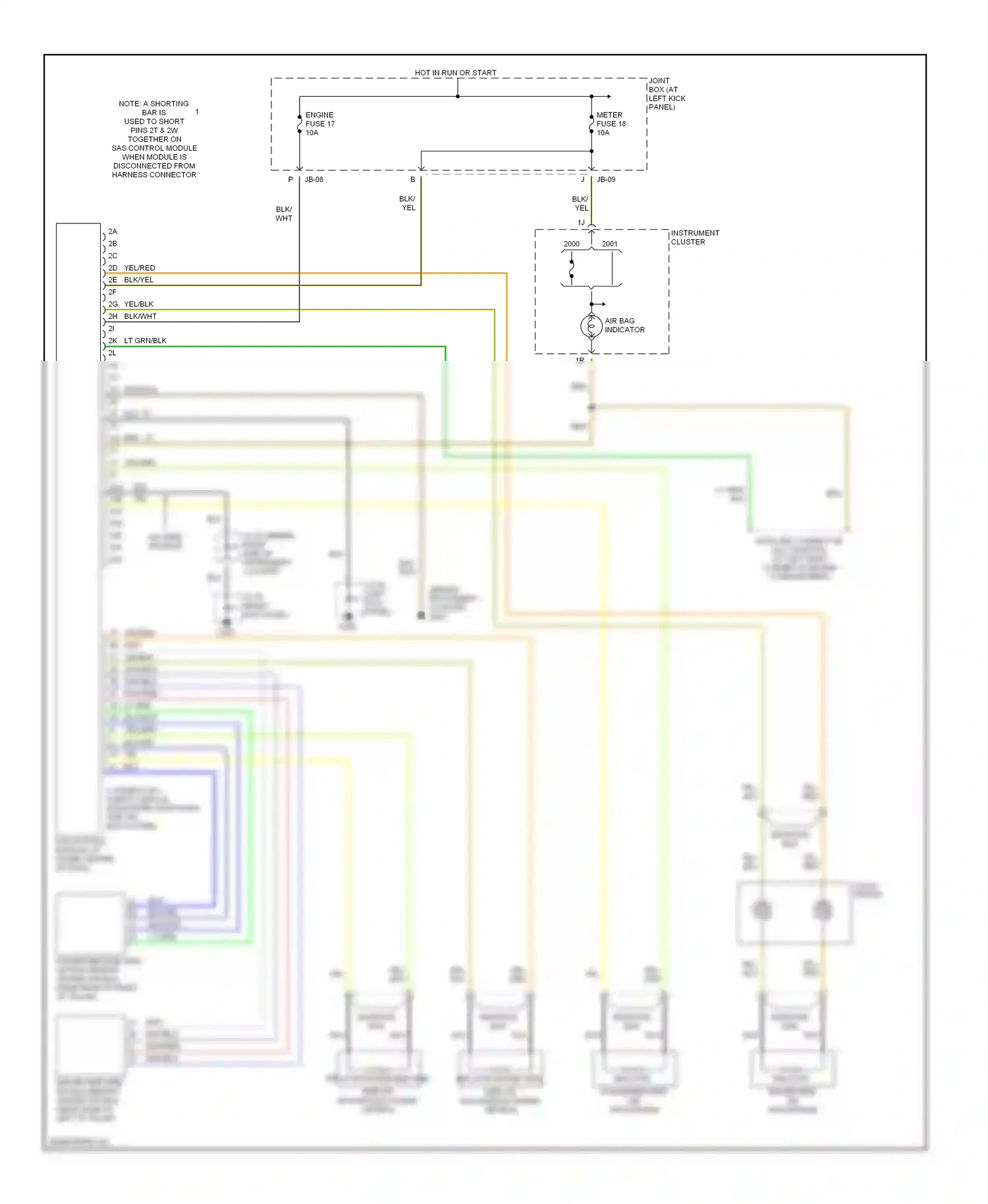 Mazda MPV II (1999-2003) clock- spring wiring diagram  (3 of 3)