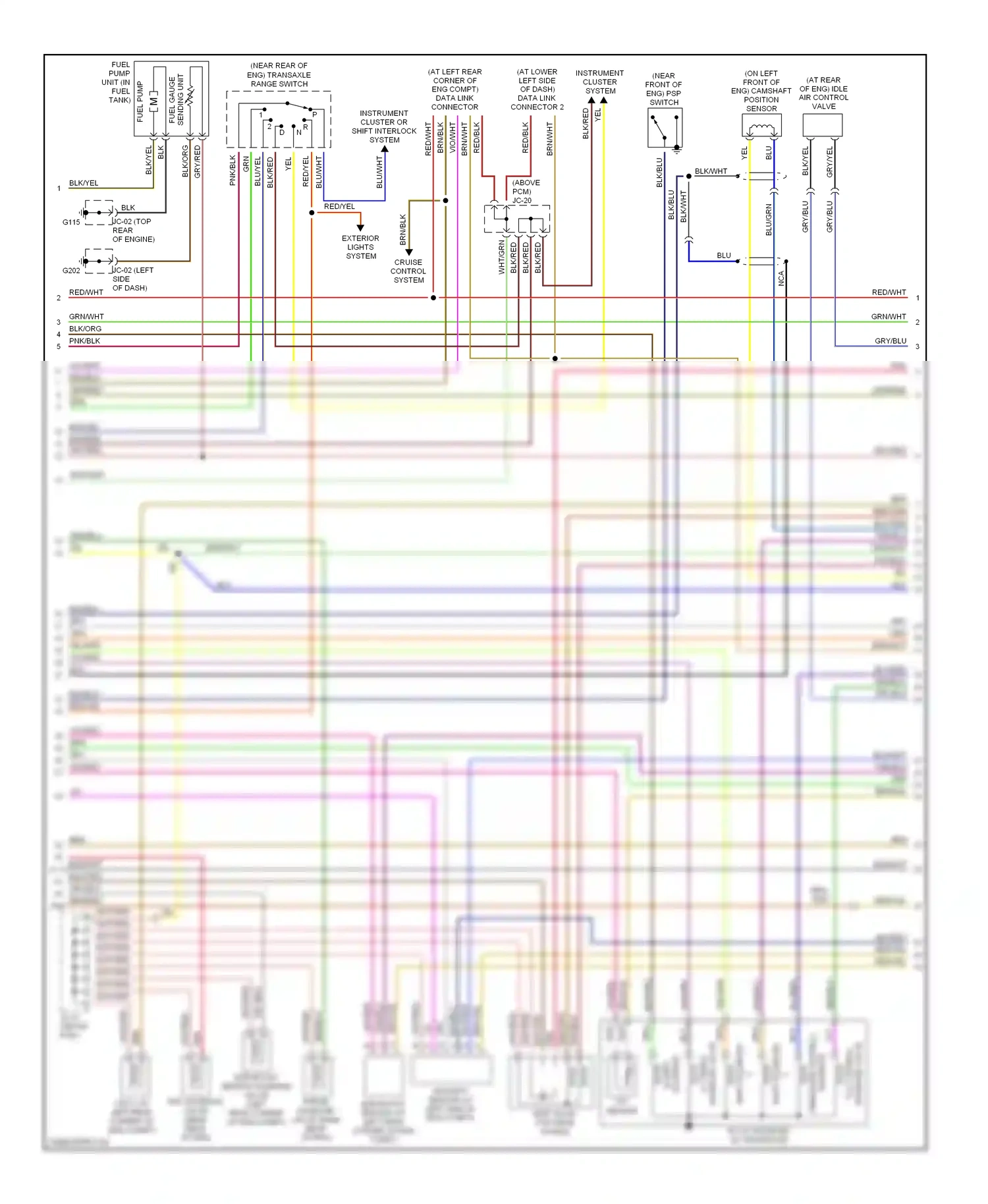 Mazda MPV II (1999-2003) data link connector 2 wiring diagram  (1 of 1)
