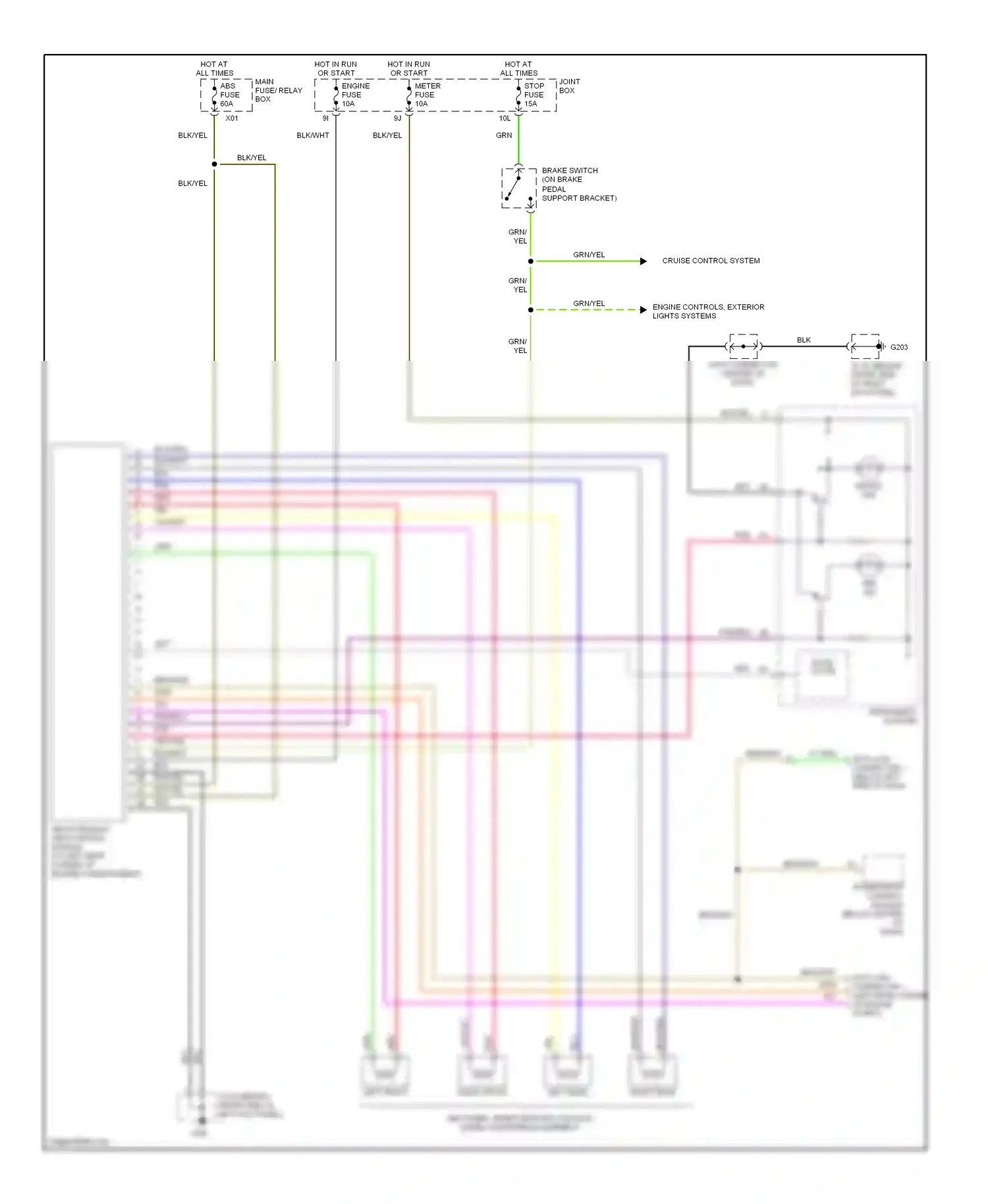 Mazda MPV II (1999-2003) engine fuse wiring diagram  (1 of 8)
