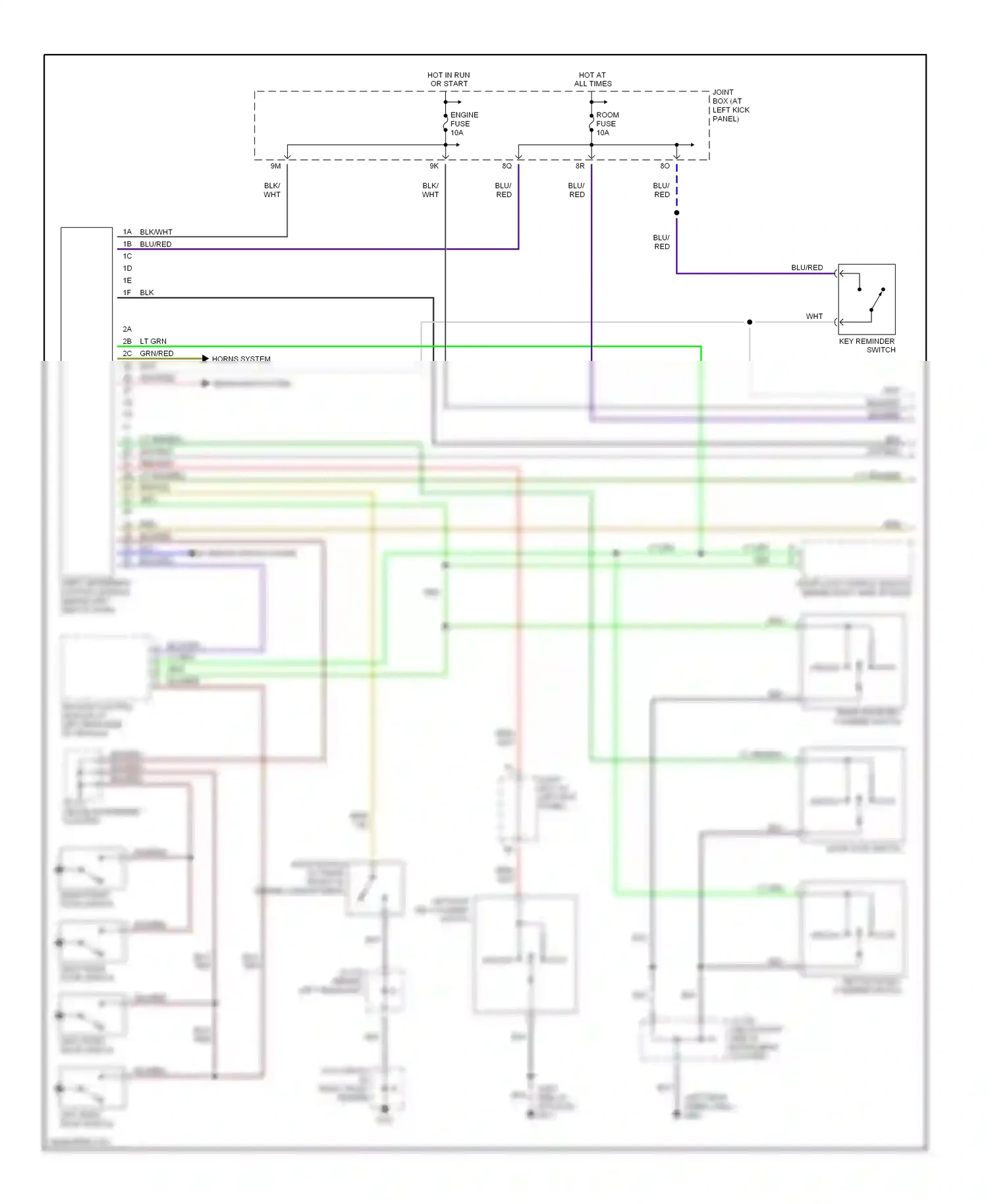 Mazda MPV II (1999-2003) engine fuse wiring diagram  (2 of 8)