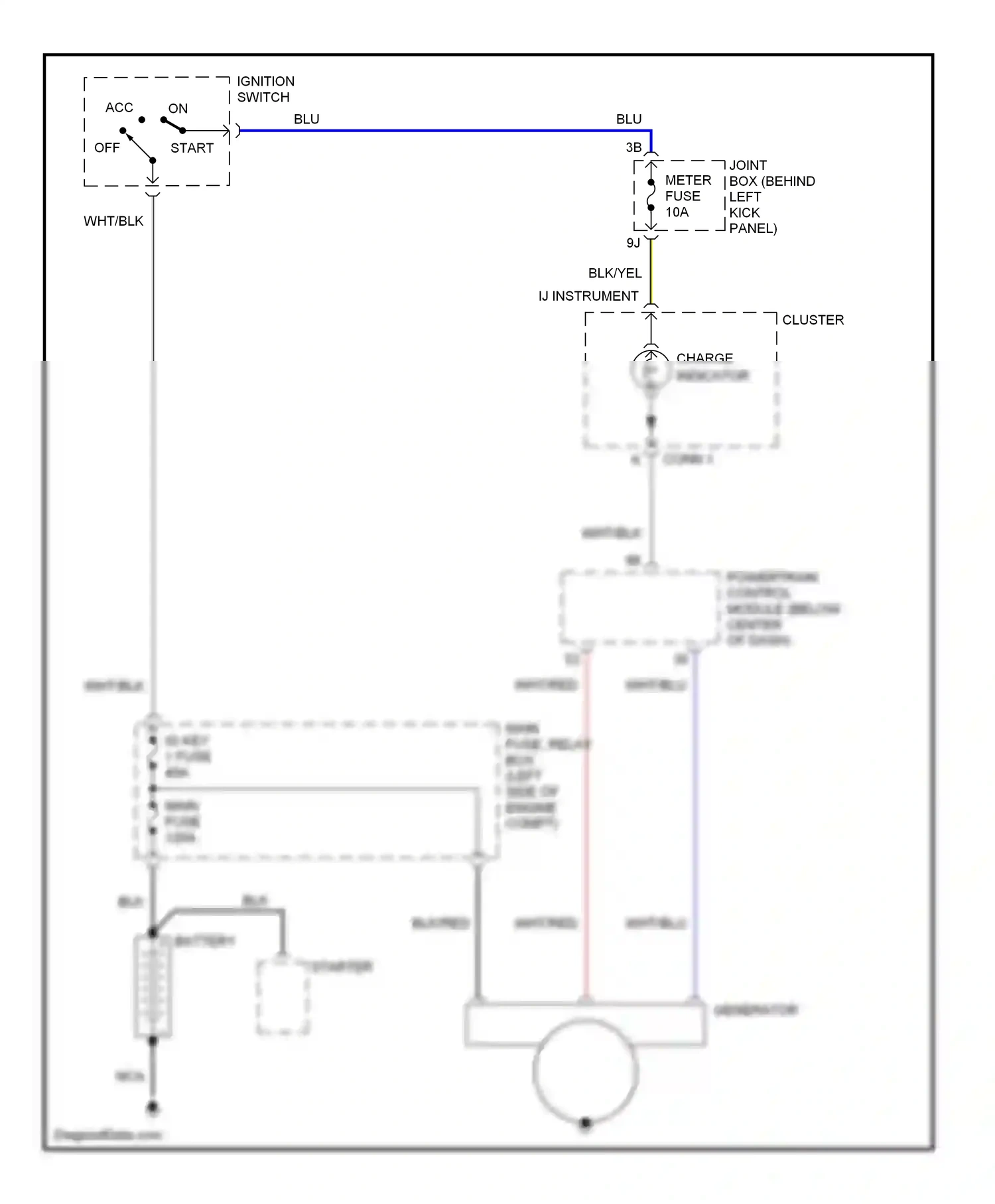 Mazda MPV II (1999-2003) generator wiring diagram  (1 of 1)