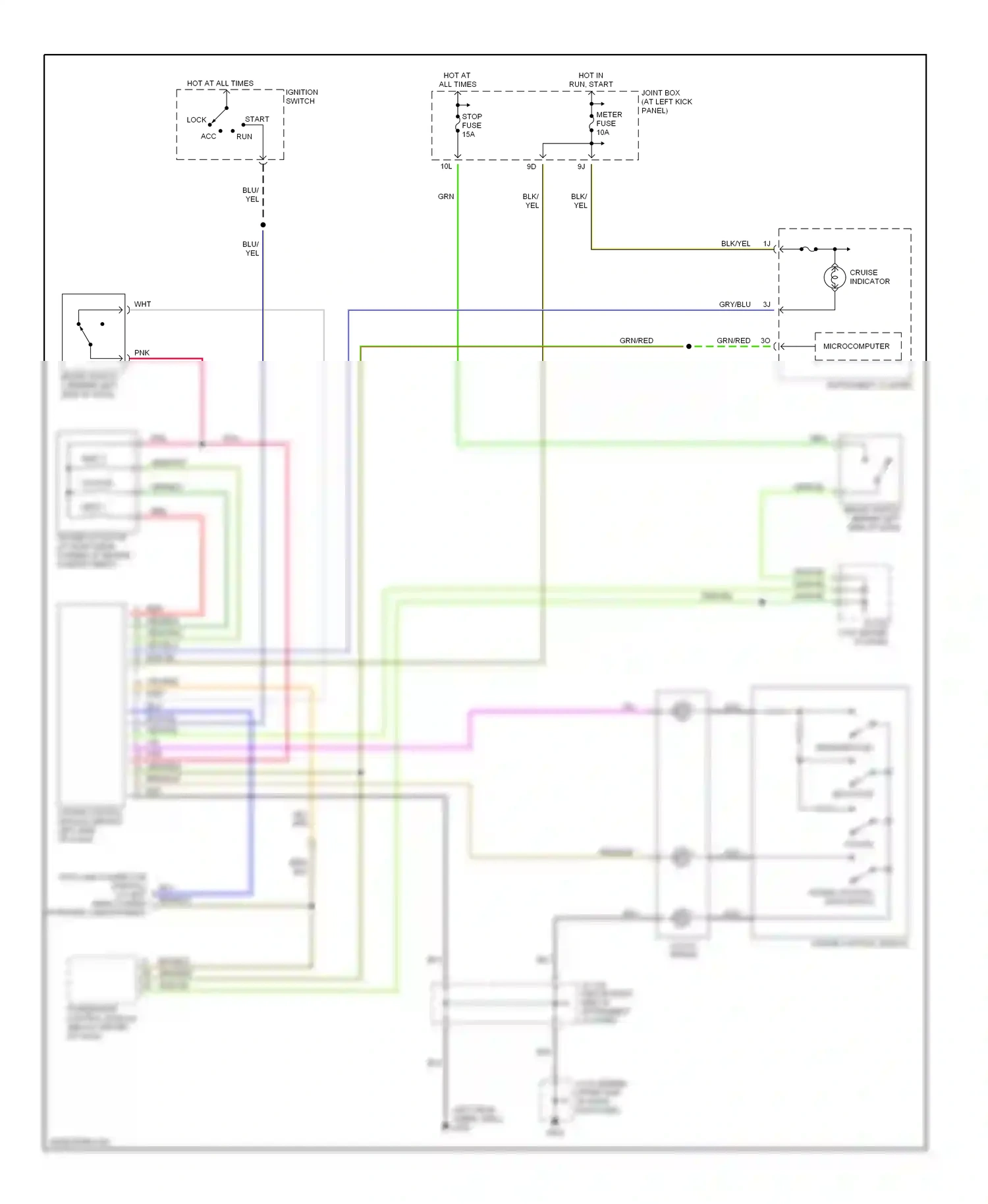 Mazda MPV II (1999-2003) ignition switch wiring diagram  (2 of 3)