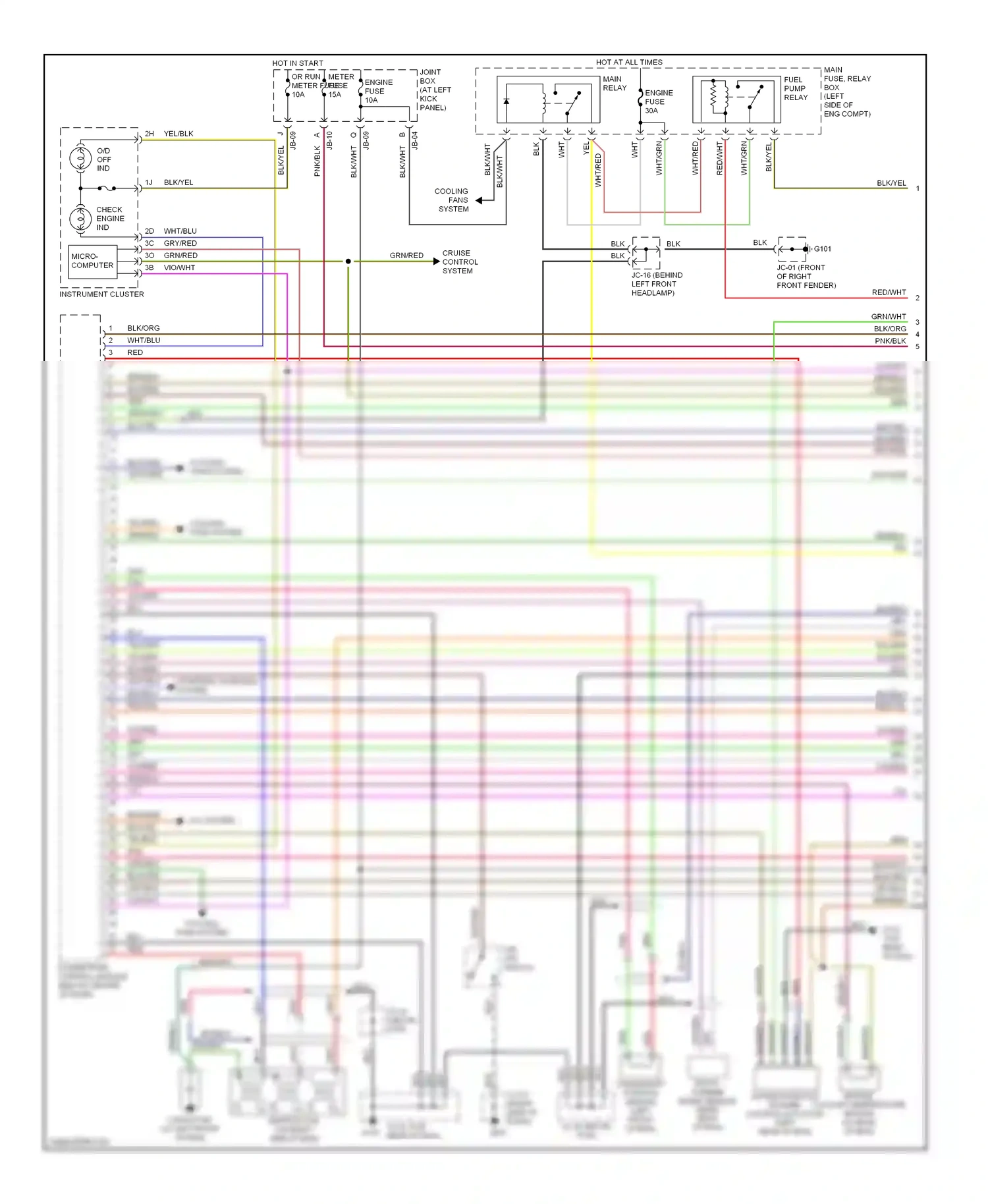 Mazda MPV II (1999-2003) micro computer wiring diagram  (1 of 5)