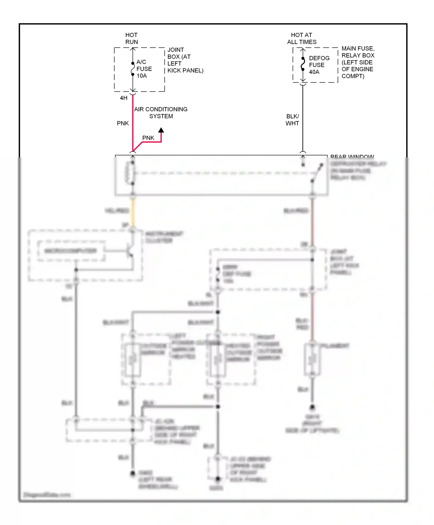 Mazda MPV II (1999-2003) microcomputer wiring diagram  (4 of 4)