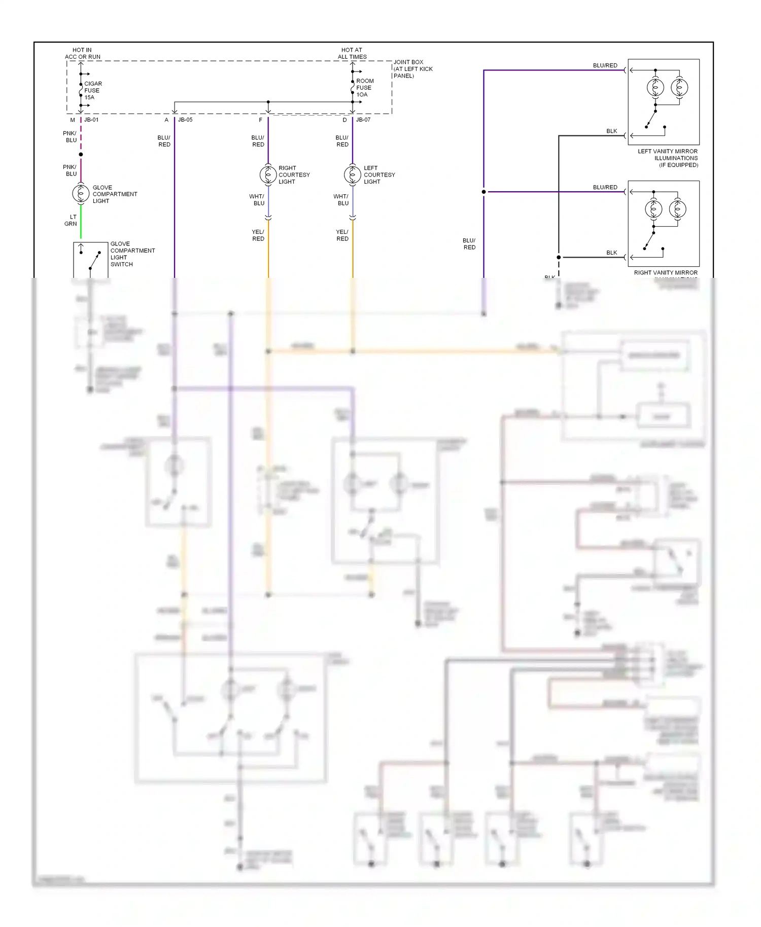 Mazda MPV II (1999-2003) microcomputer wiring diagram  (2 of 4)