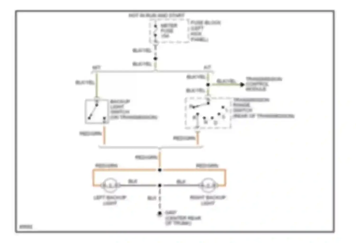 MX-5 Mazda NA (1989-1998): Back-up lamps circuit