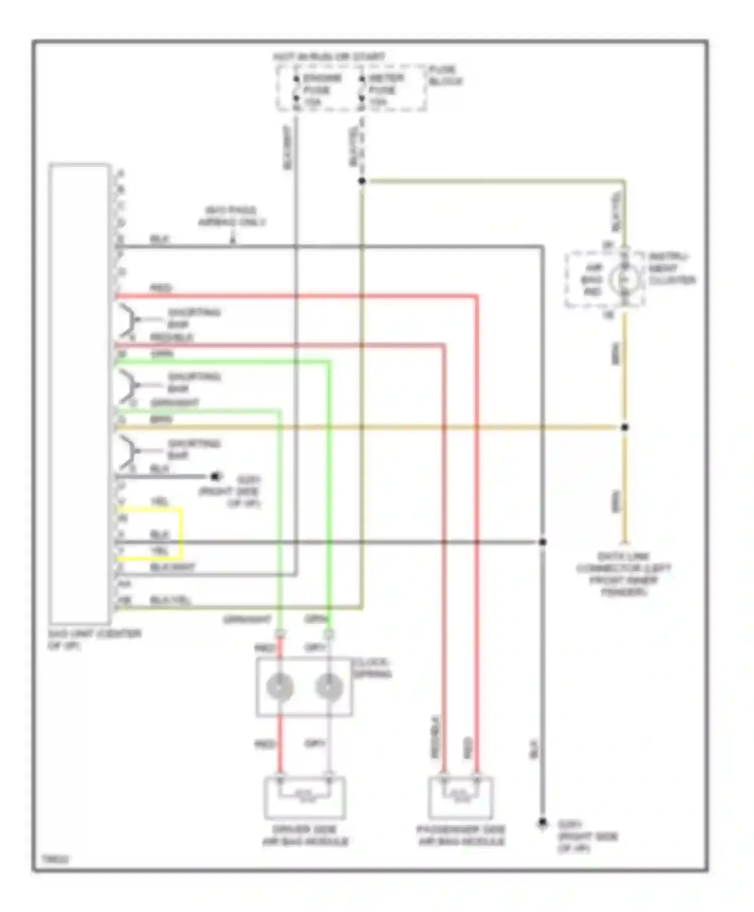 MX-5 Mazda NA (1989-1998): Supplemental restraint circuit
