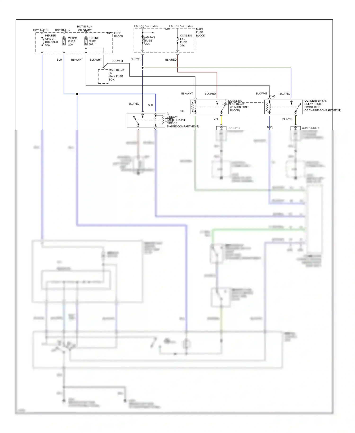 Mazda MX-5 NA (1989-1998) (engine compartment) wiring diagram  (1 of 1)