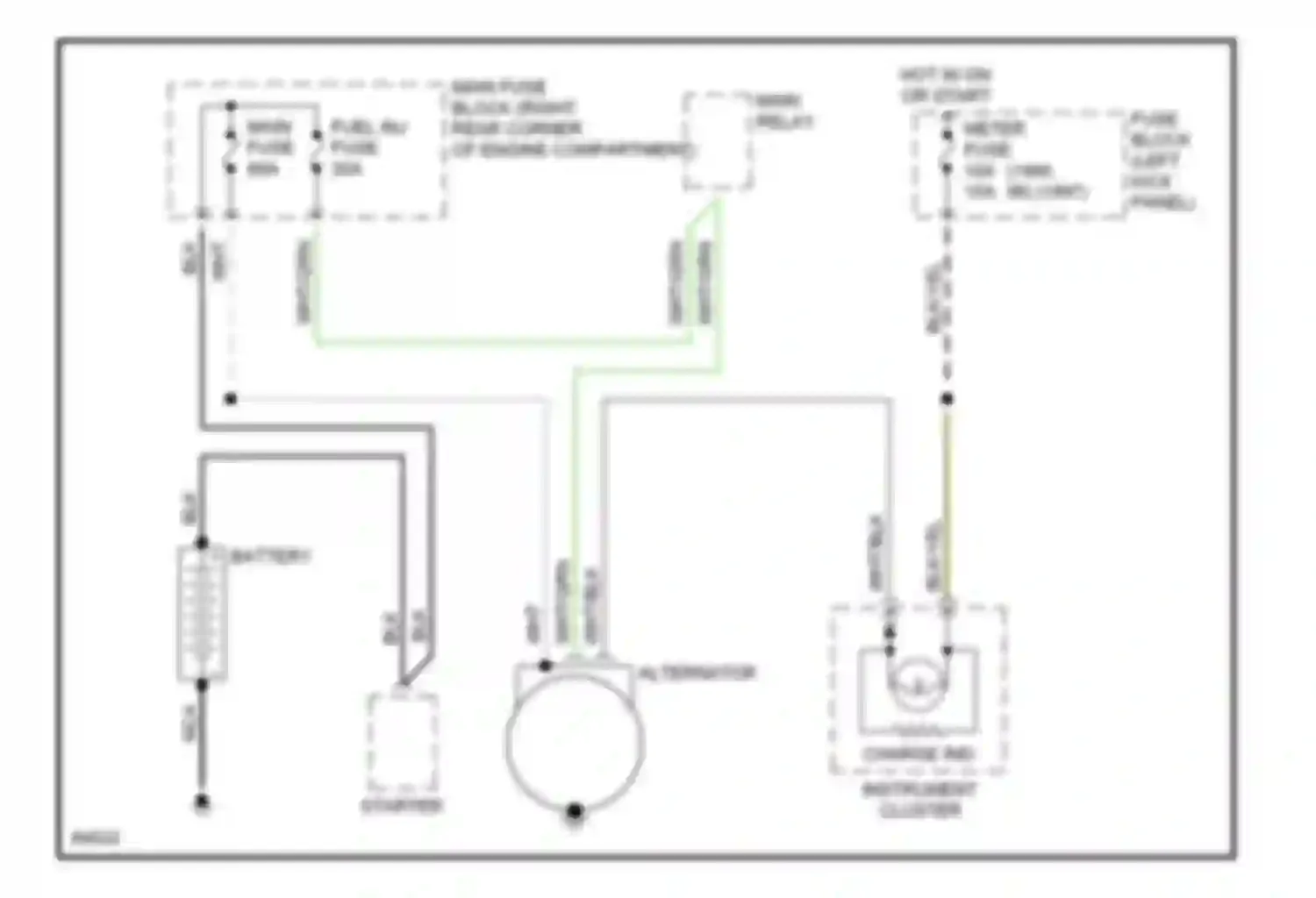 Wiring diagram hot in on or start for Mazda MX-5 NA (1989-1998) (1 of 2)