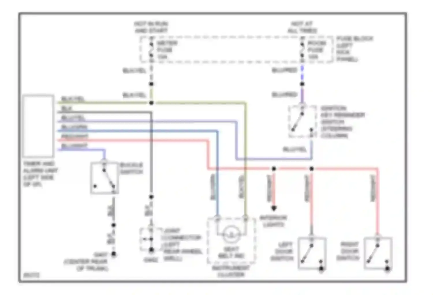Wiring diagram instrument cluster for Mazda MX-5 NA (1989-1998) (12 of 12)