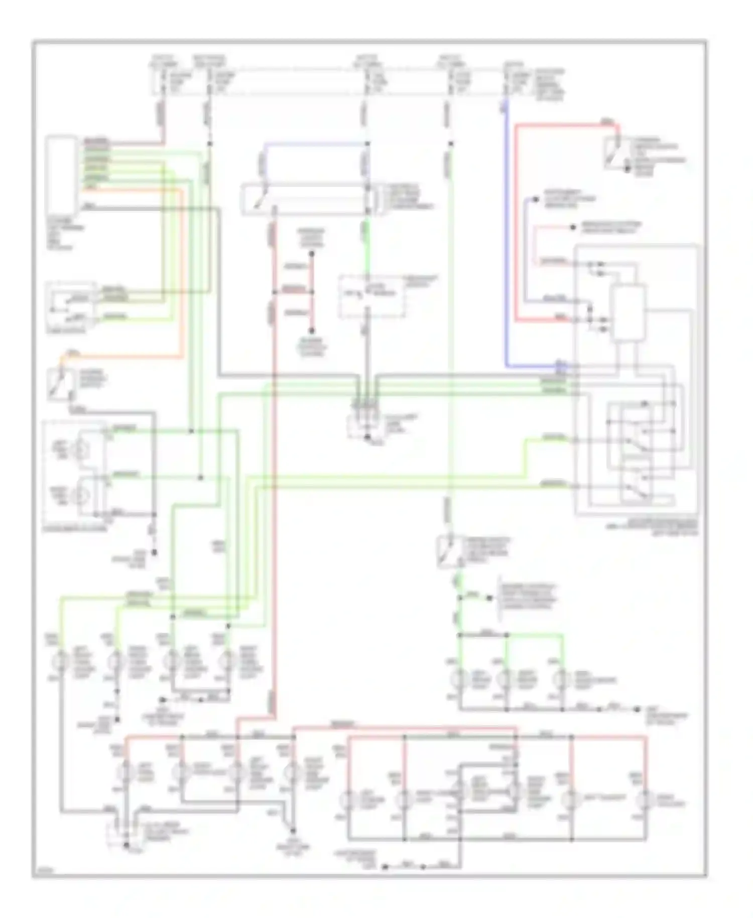 Wiring diagram left park light right park light for Mazda MX-5 NA (1989-1998) (1 of 2)