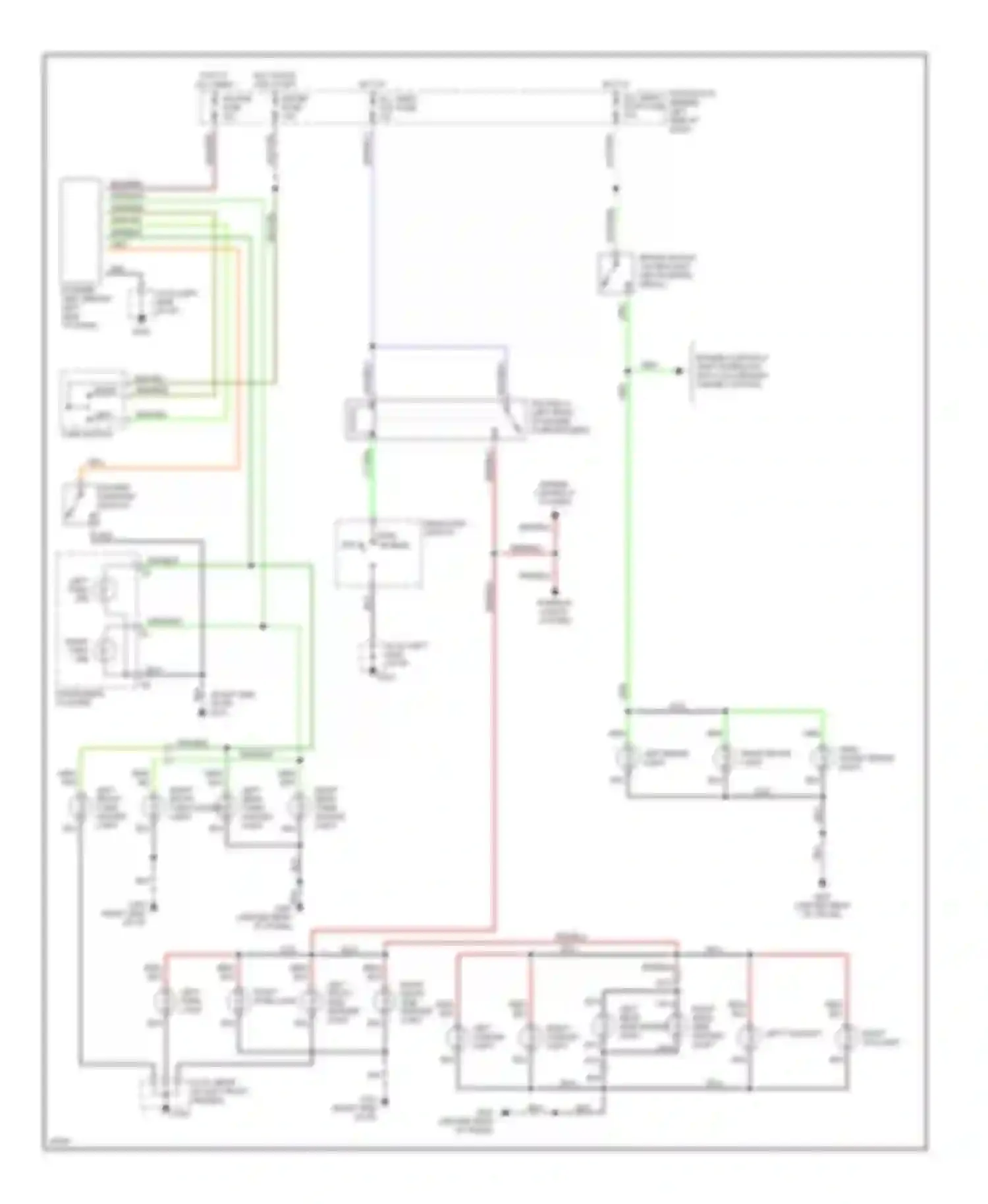 Wiring diagram left rear turn/ hazard light for Mazda MX-5 NA (1989-1998) (1 of 1)