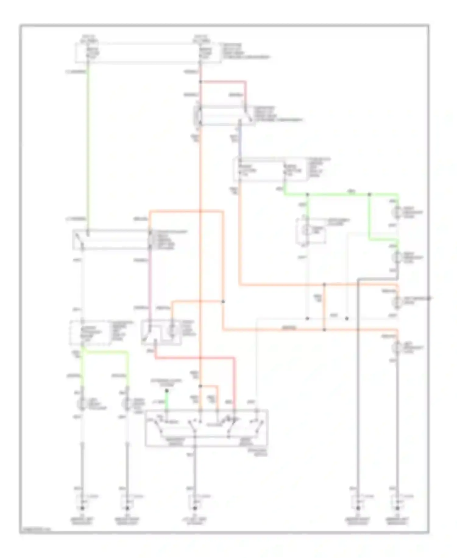 MX-5 Mazda NB facelift (2001-2005): Headlights circuit, without drl