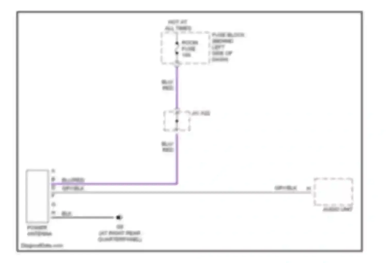 MX-5 Mazda NB facelift (2001-2005): Power antenna circuit