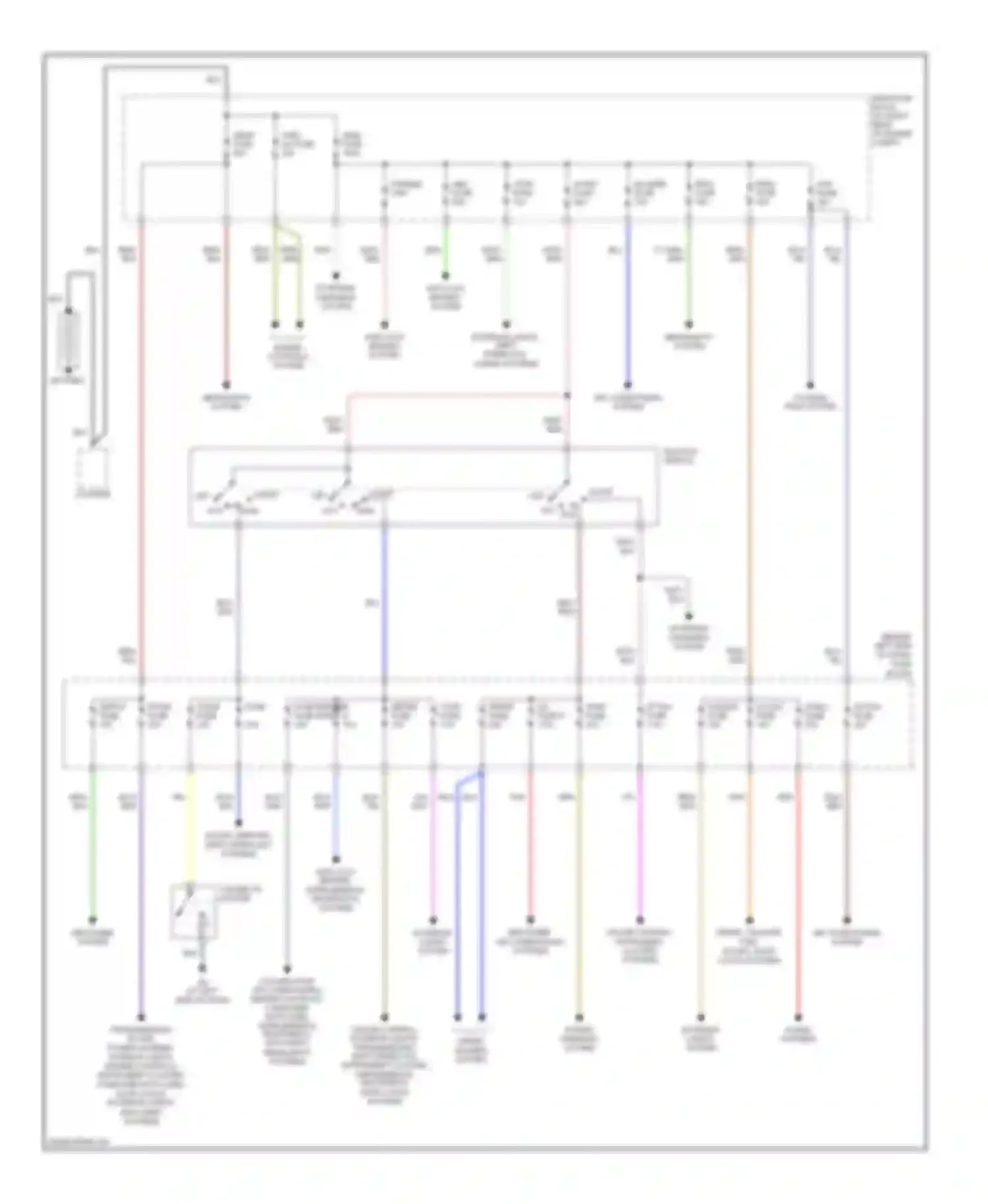 MX-5 Mazda NB facelift (2001-2005): Power distribution circuit