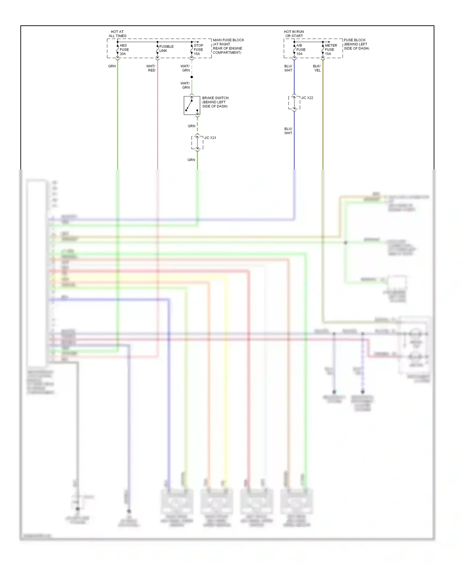Mazda MX-5 NB facelift (2001-2005) data link connector 2 wiring diagram  (1 of 1)