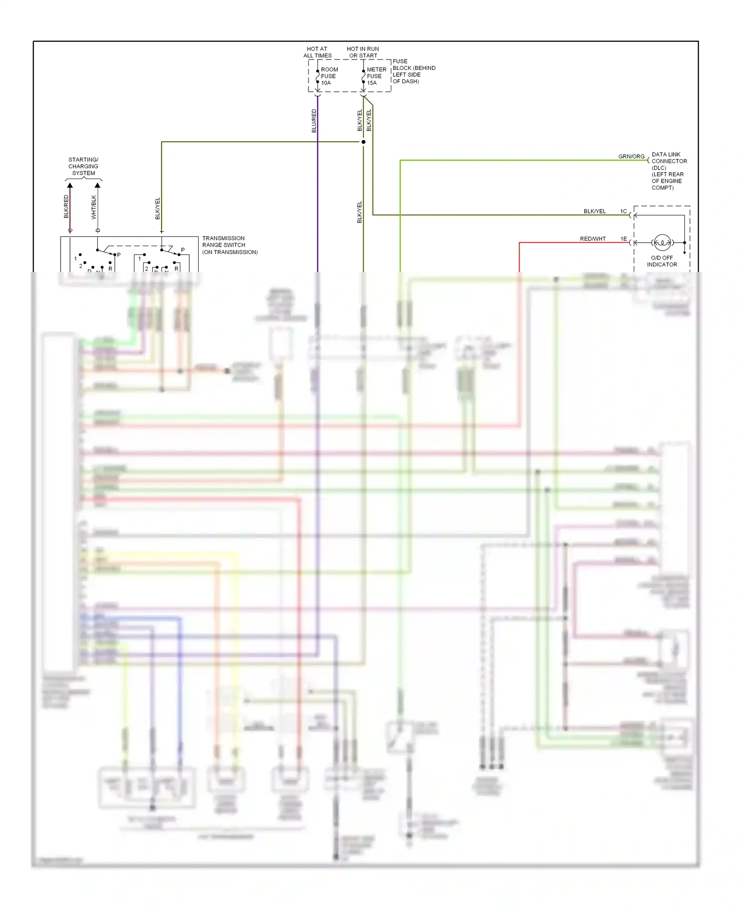 Mazda MX-5 NB facelift (2001-2005) engine controls system wiring diagram  (1 of 5)