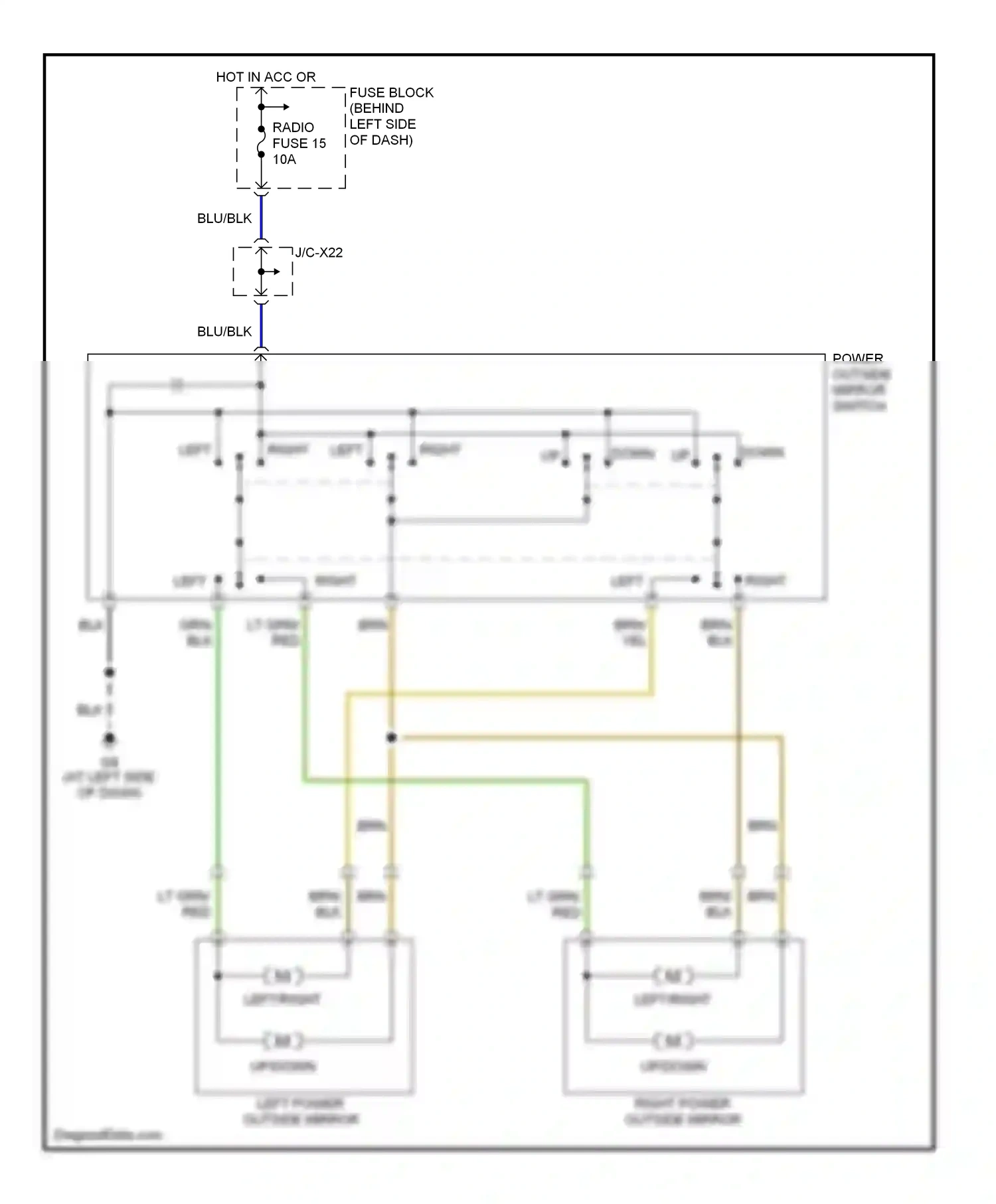 Mazda MX-5 NB facelift (2001-2005) left wiring diagram  (1 of 1)