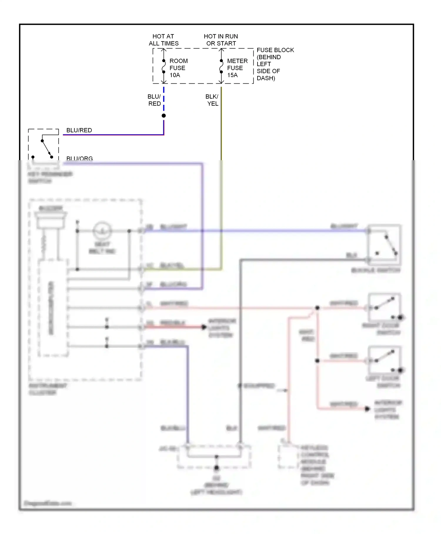 Mazda MX-5 NB facelift (2001-2005) microcomputer wiring diagram  (4 of 4)