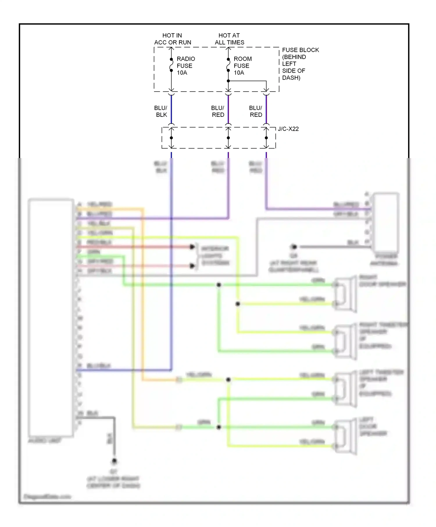 Mazda MX-5 NB facelift (2001-2005) systems wiring diagram  (1 of 1)