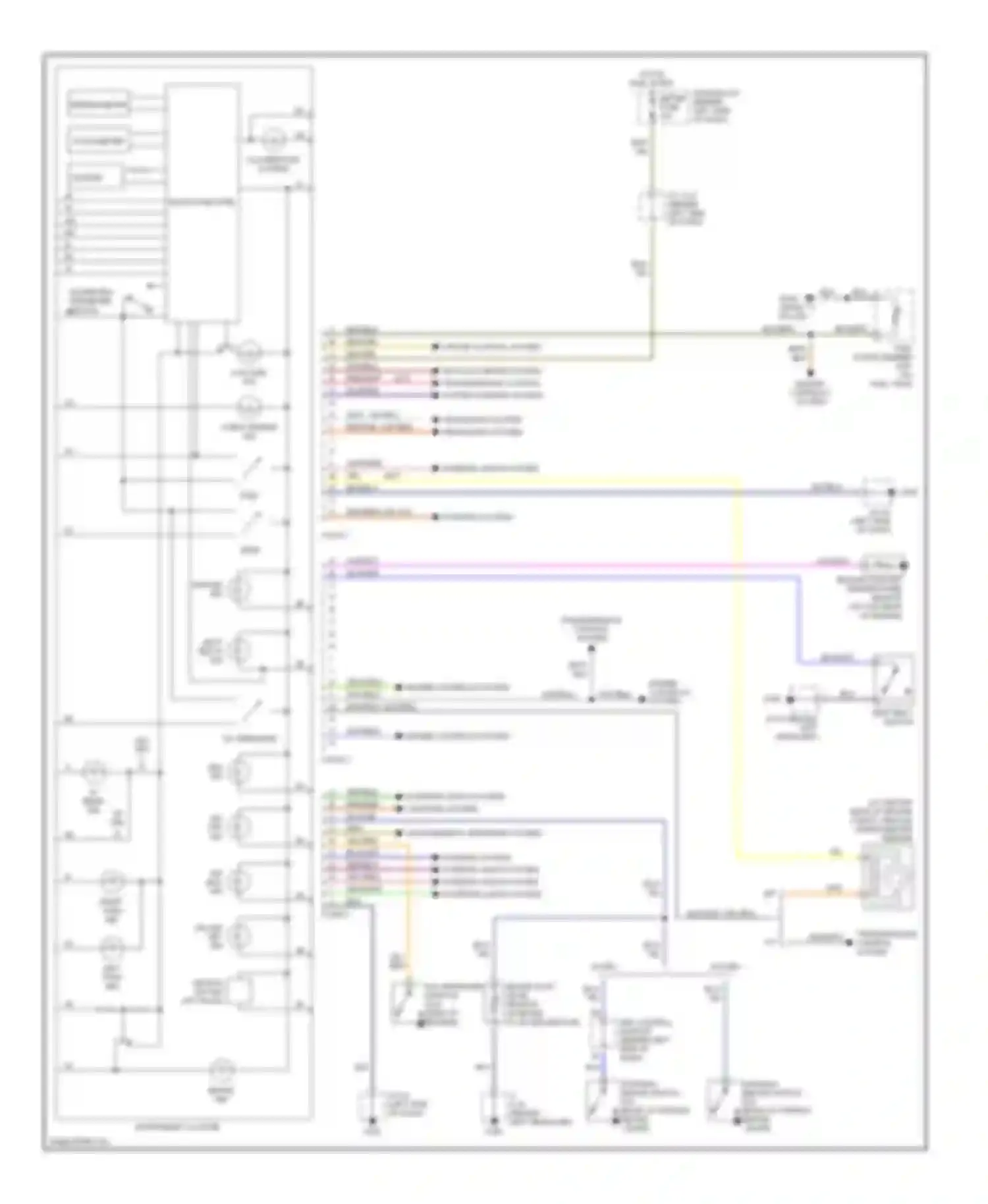 MX-5 Mazda NB (1998-2001): Instrument cluster circuit