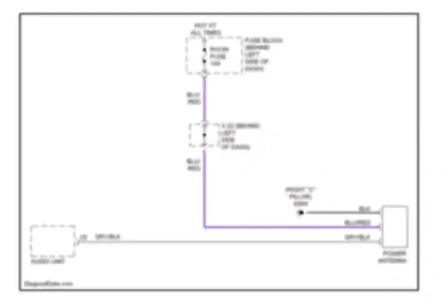 MX-5 Mazda NB (1998-2001): Power antenna circuit