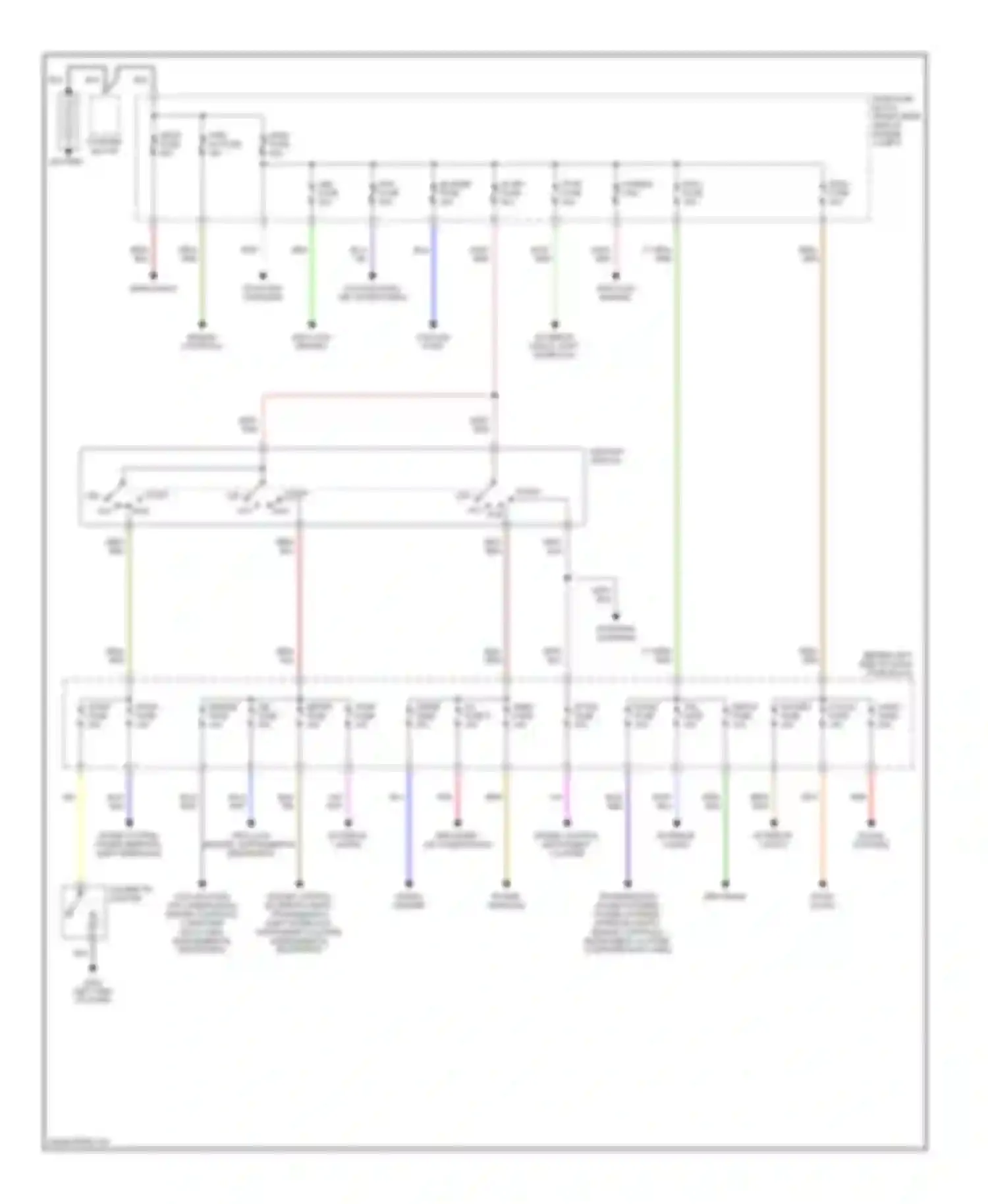 MX-5 Mazda NB (1998-2001): Power distribution circuit