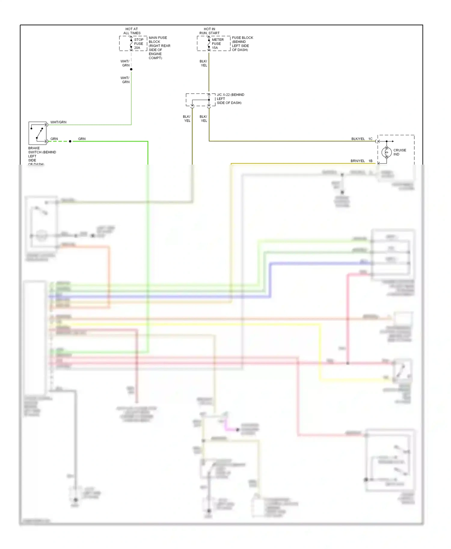 Mazda MX-5 NB (1998-2001) engine control system wiring diagram  (1 of 1)