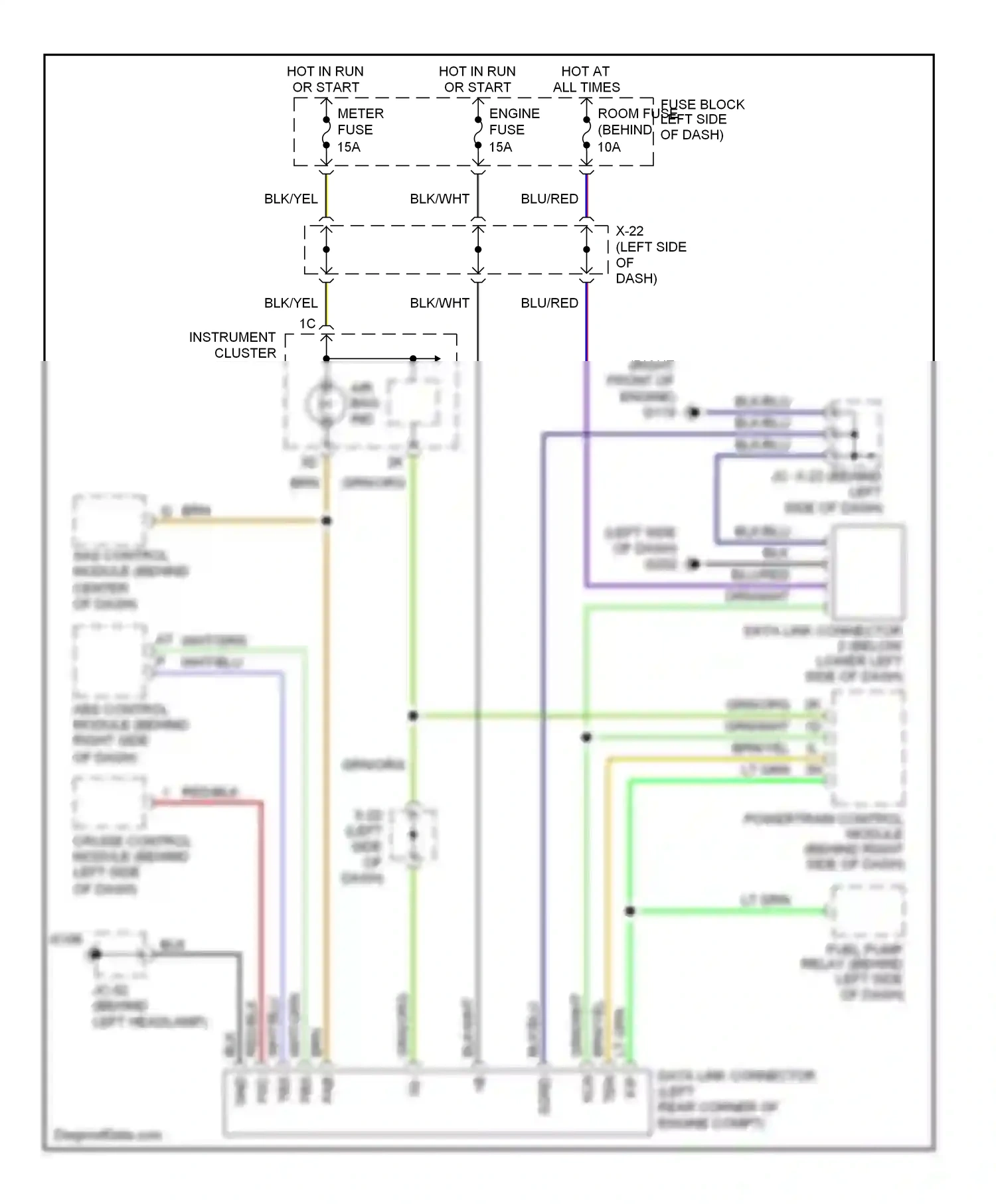 Mazda MX-5 NB (1998-2001) fp- wiring diagram  (1 of 1)