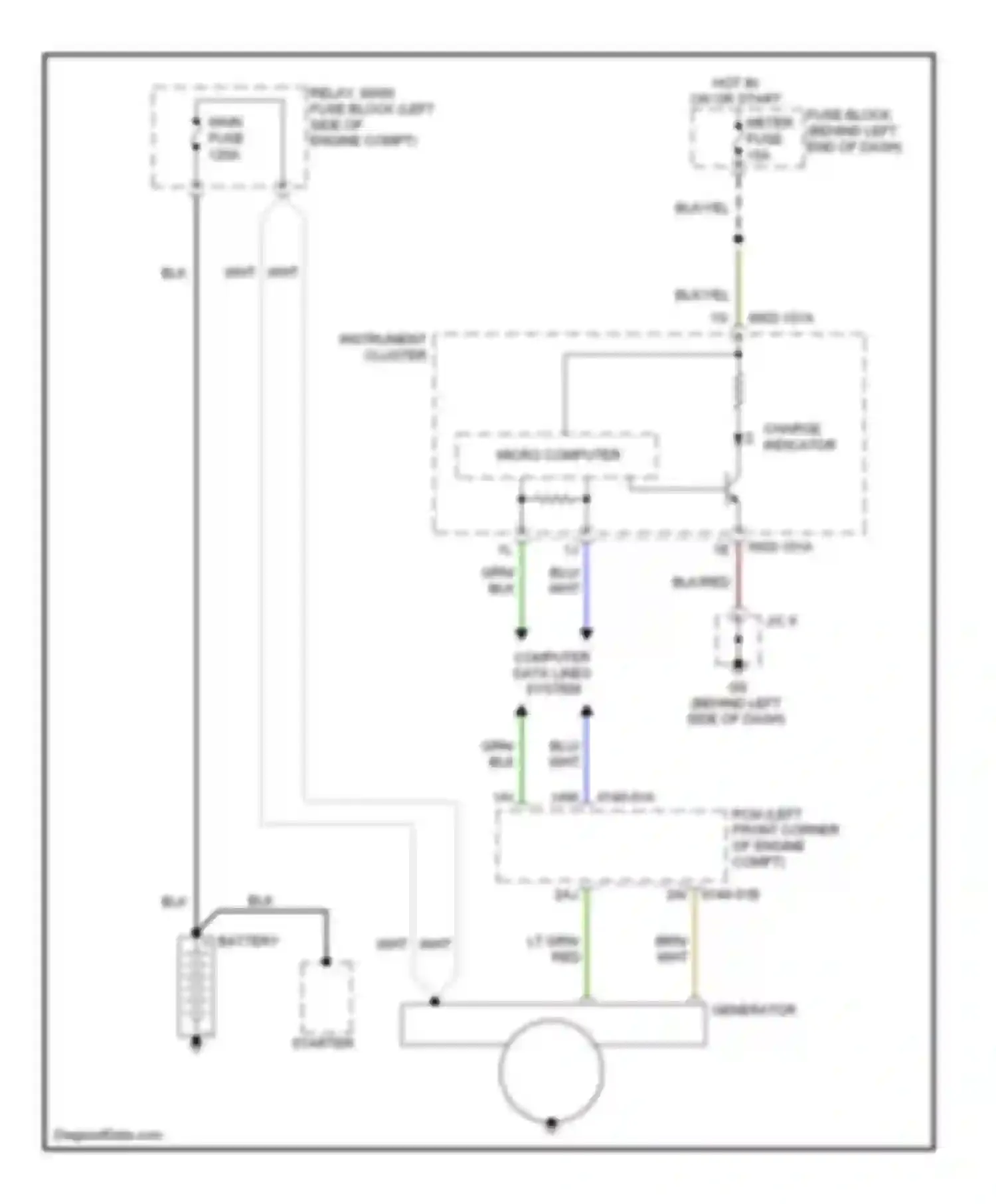 MX-5 Mazda NC facelift (2008-2015): Charging circuit
