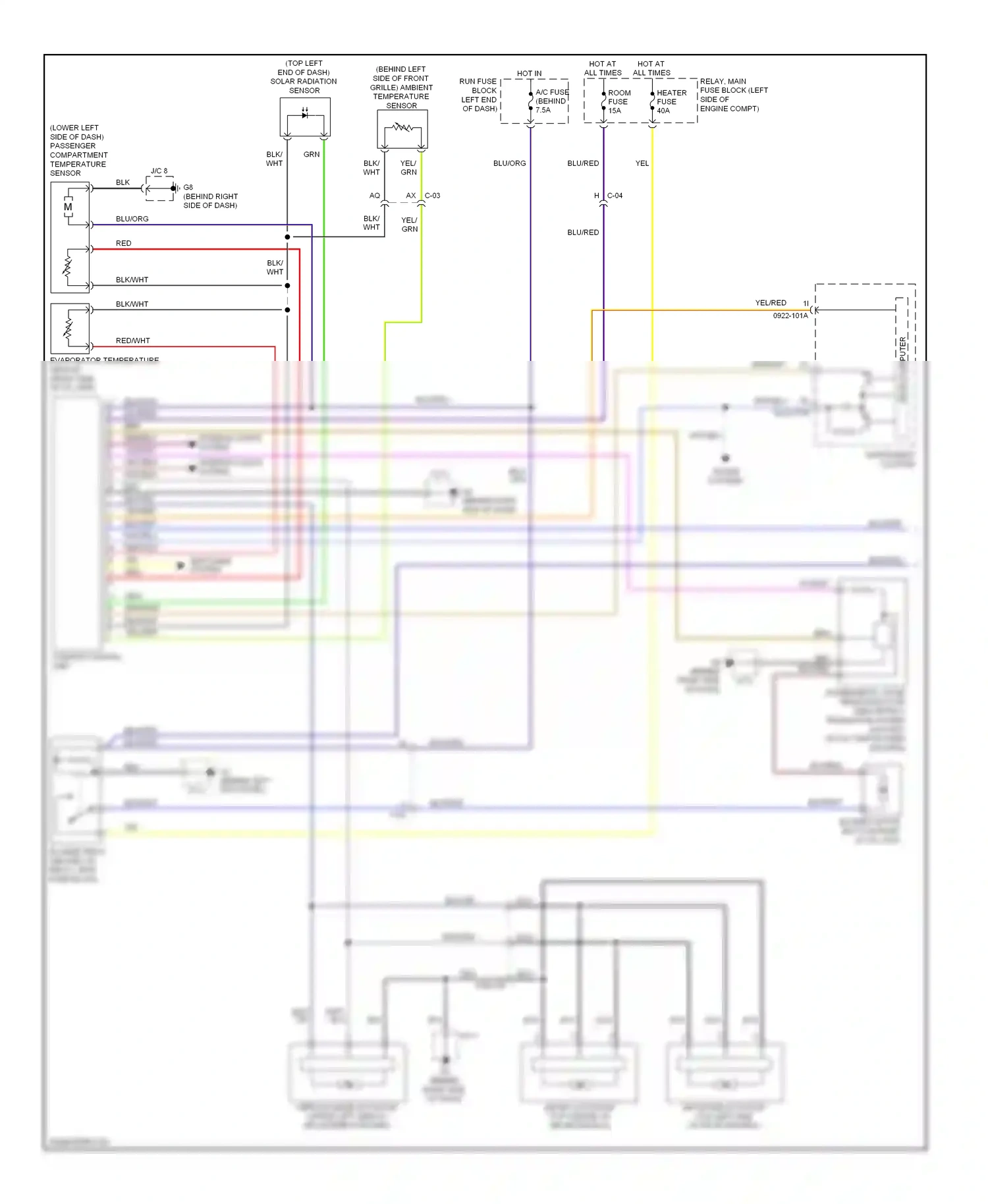 Mazda MX-5 NC facelift (2008-2015) climate control unit wiring diagram  (1 of 5)