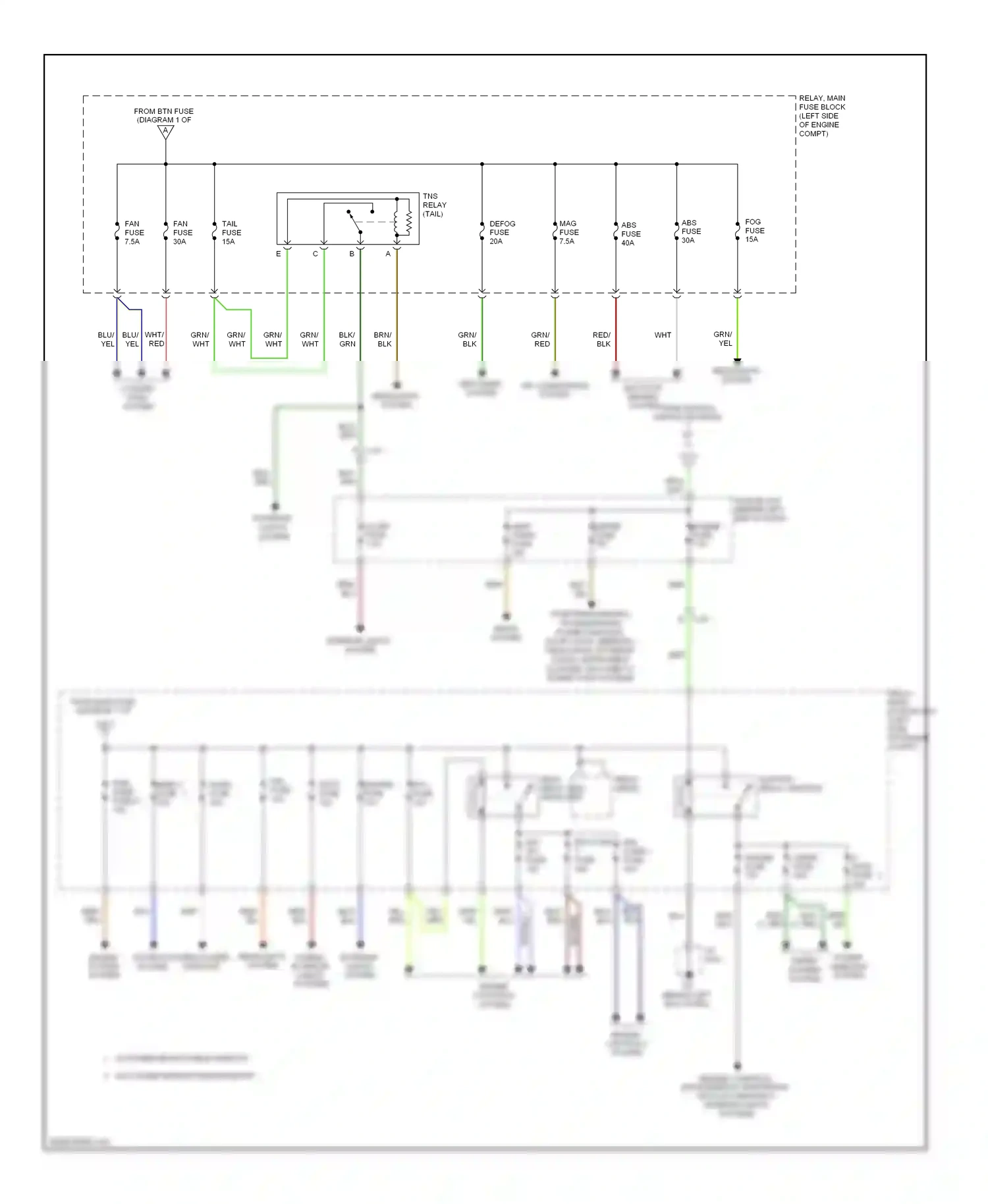 Mazda MX-5 NC facelift (2008-2015) engine controls system wiring diagram  (1 of 1)