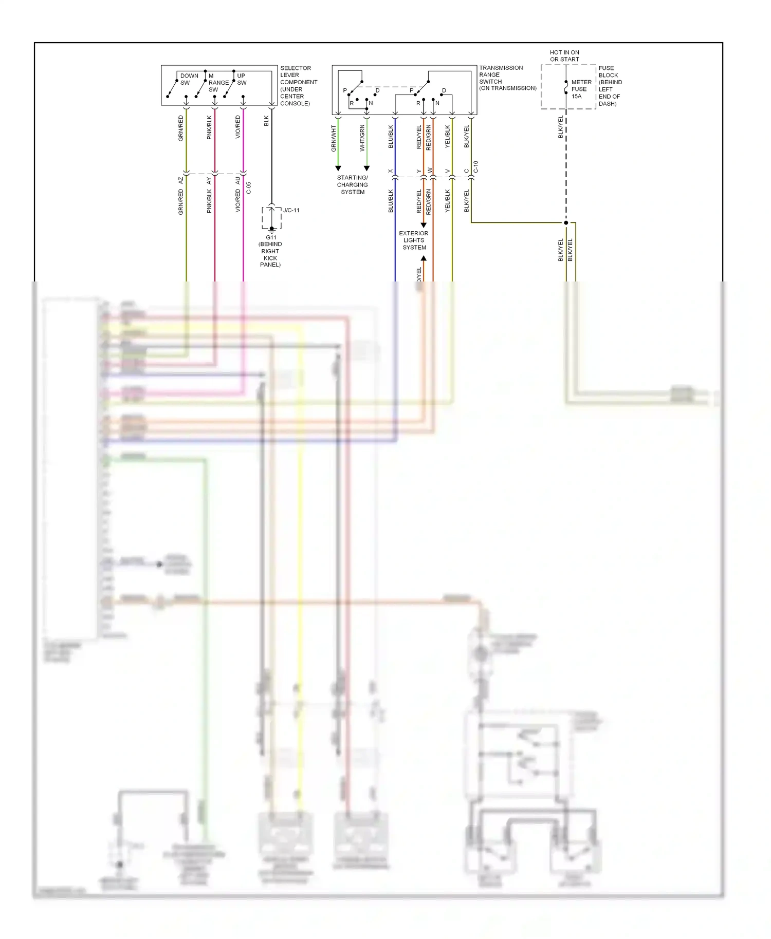 Mazda MX-5 NC facelift (2008-2015) left wiring diagram  (2 of 2)