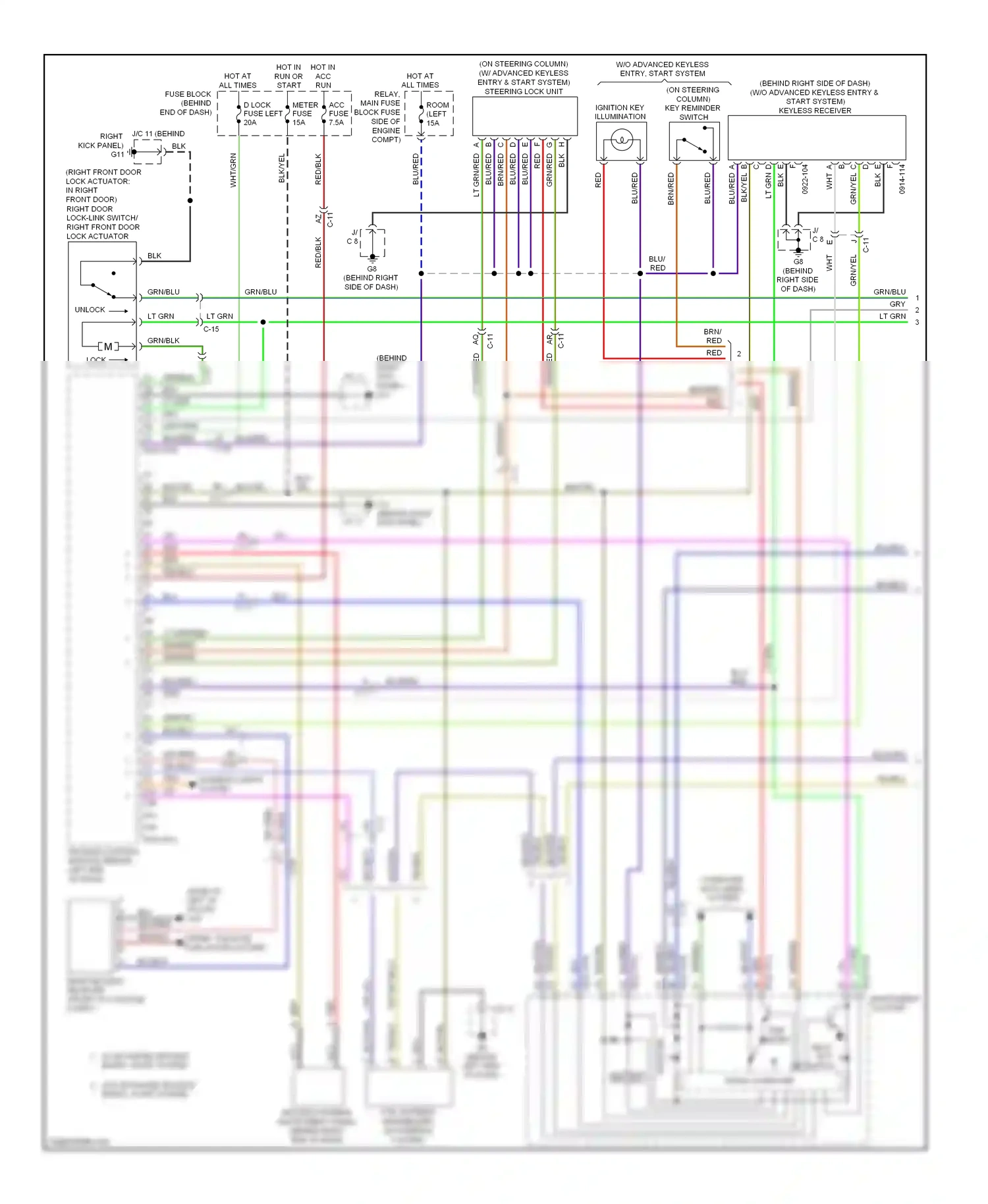 Mazda MX-5 NC facelift (2008-2015) micro computer wiring diagram  (1 of 4)