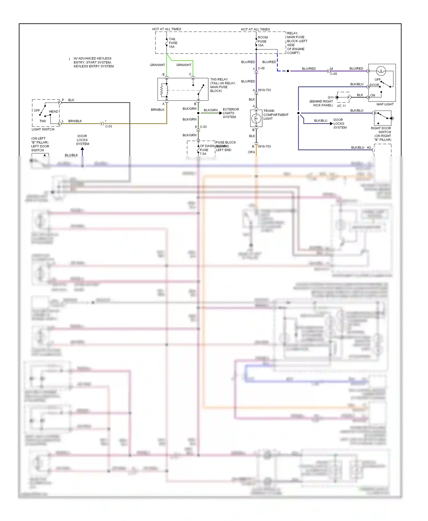 Mazda MX-5 NC facelift (2008-2015) microcomputer wiring diagram  (6 of 11)