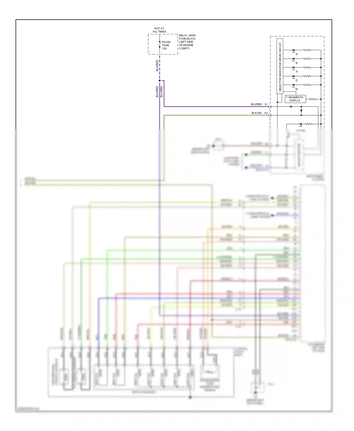 Mazda MX-5 NC facelift (2008-2015) microcomputer wiring diagram  (9 of 11)