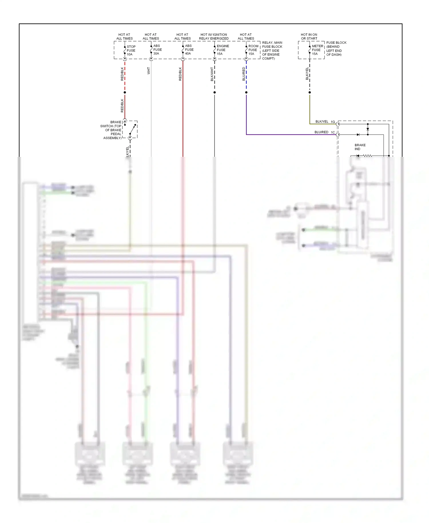 Mazda MX-5 NC facelift (2008-2015) microcomputer wiring diagram  (2 of 11)