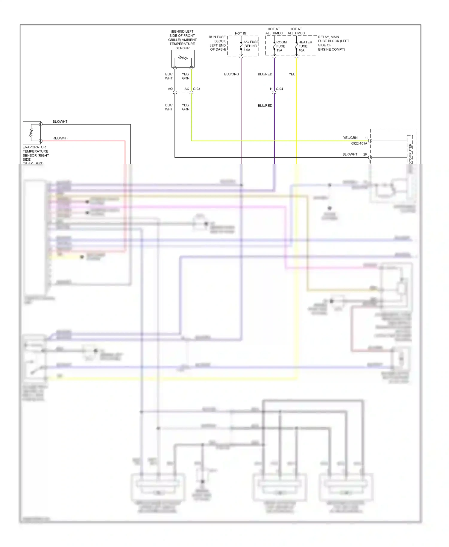 Mazda MX-5 NC facelift (2008-2015) microcomputer wiring diagram  (7 of 11)