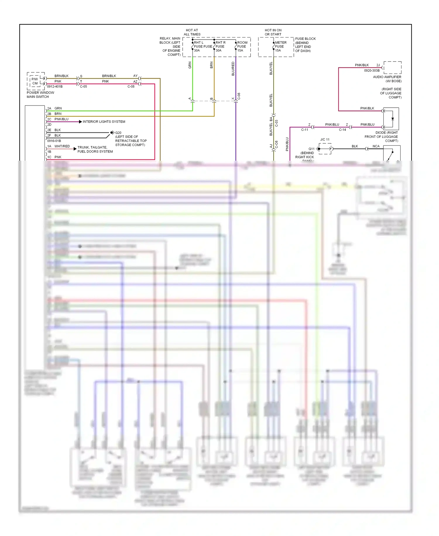Mazda MX-5 NC facelift (2008-2015) (open) wiring diagram  (1 of 3)