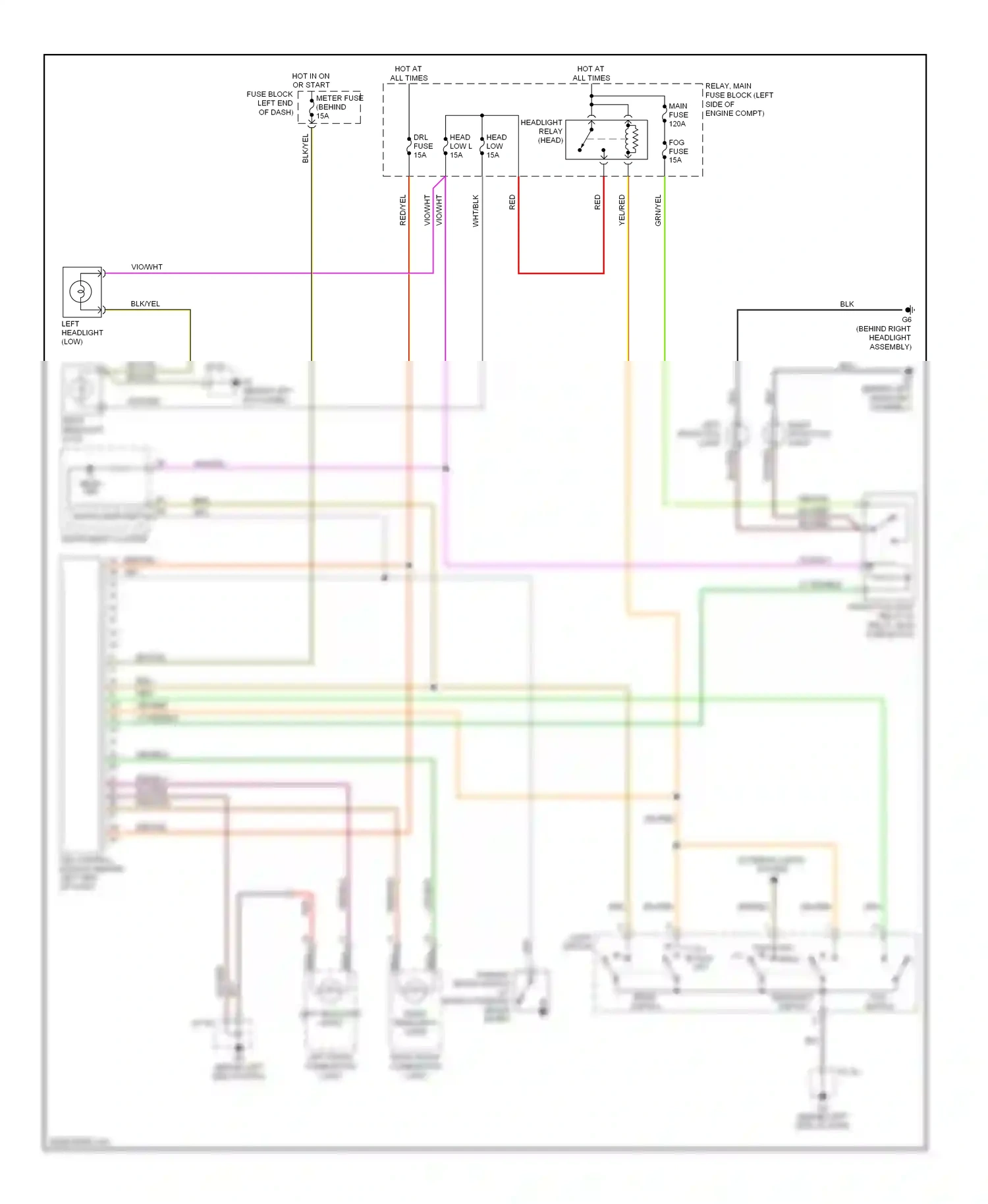Mazda MX-5 NC (2005-2008) (behind left kick panel) wiring diagram  (6 of 9)
