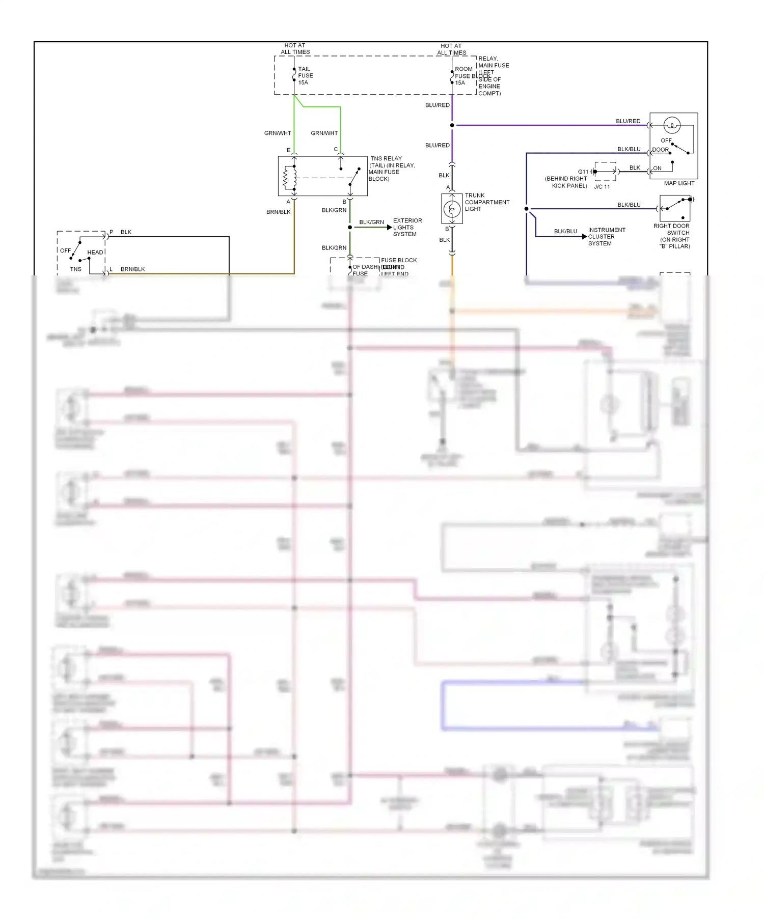 Mazda MX-5 NC (2005-2008) clock spring (in steering column) wiring diagram  (4 of 4)
