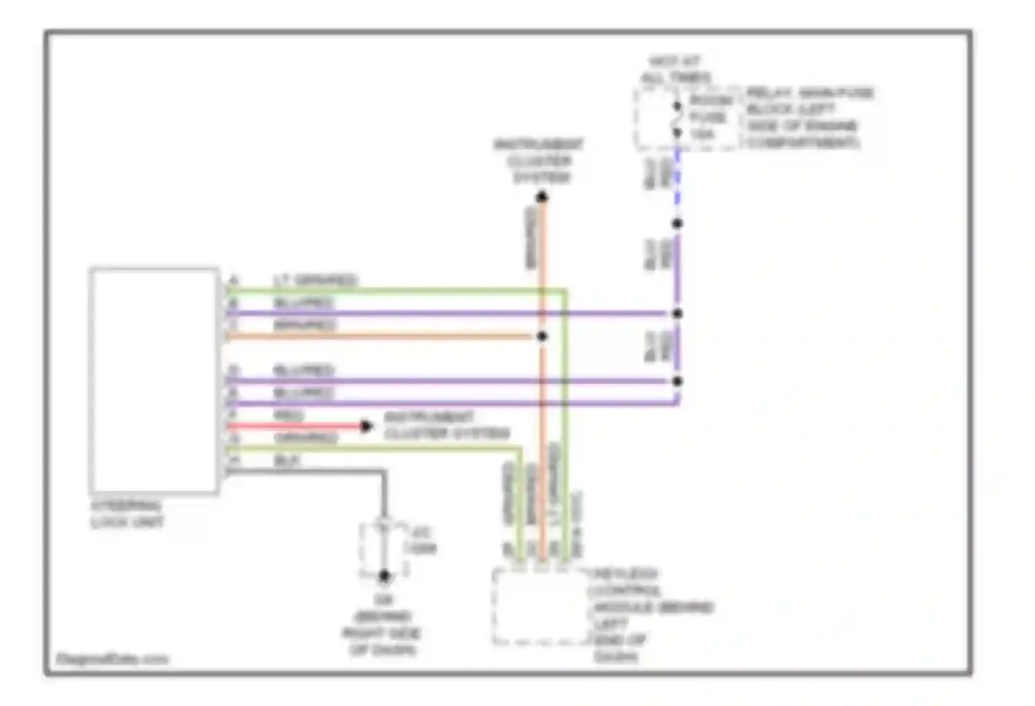 Wiring diagram grn/red for Mazda MX-5 NC (2005-2008) (12 of 14)