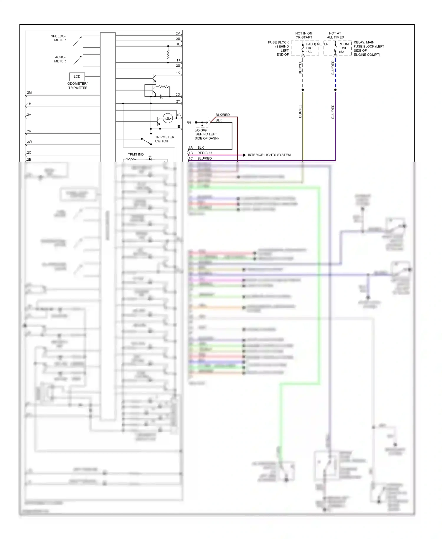 Mazda MX-5 NC (2005-2008) lcd wiring diagram  (1 of 1)